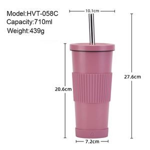 24oz Reusable Double Walled Insulated Water Bottle Tumbler 3