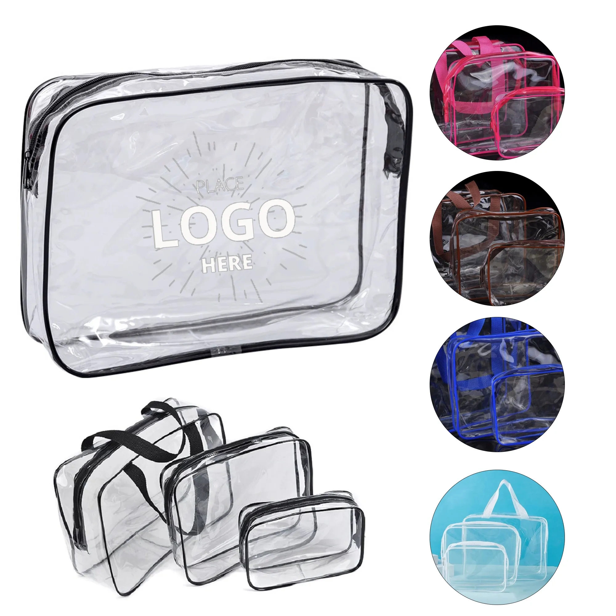 Travel Transparent Bag Set of Three 2
