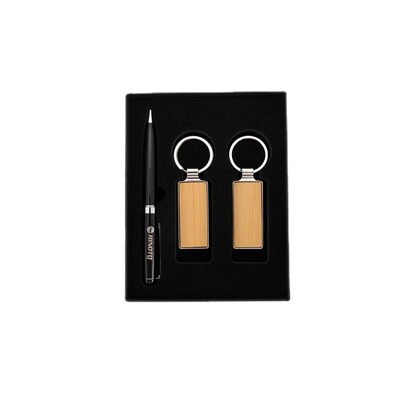 Wooden Keychain & Pen Gift Set 3