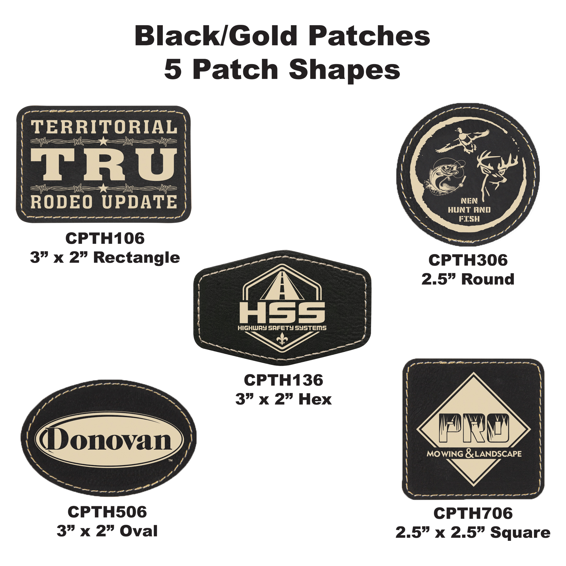 Richardson 112P Printed 6-Panel Snapback Trucker Hat w/Leatherette Adhesive Patches 28