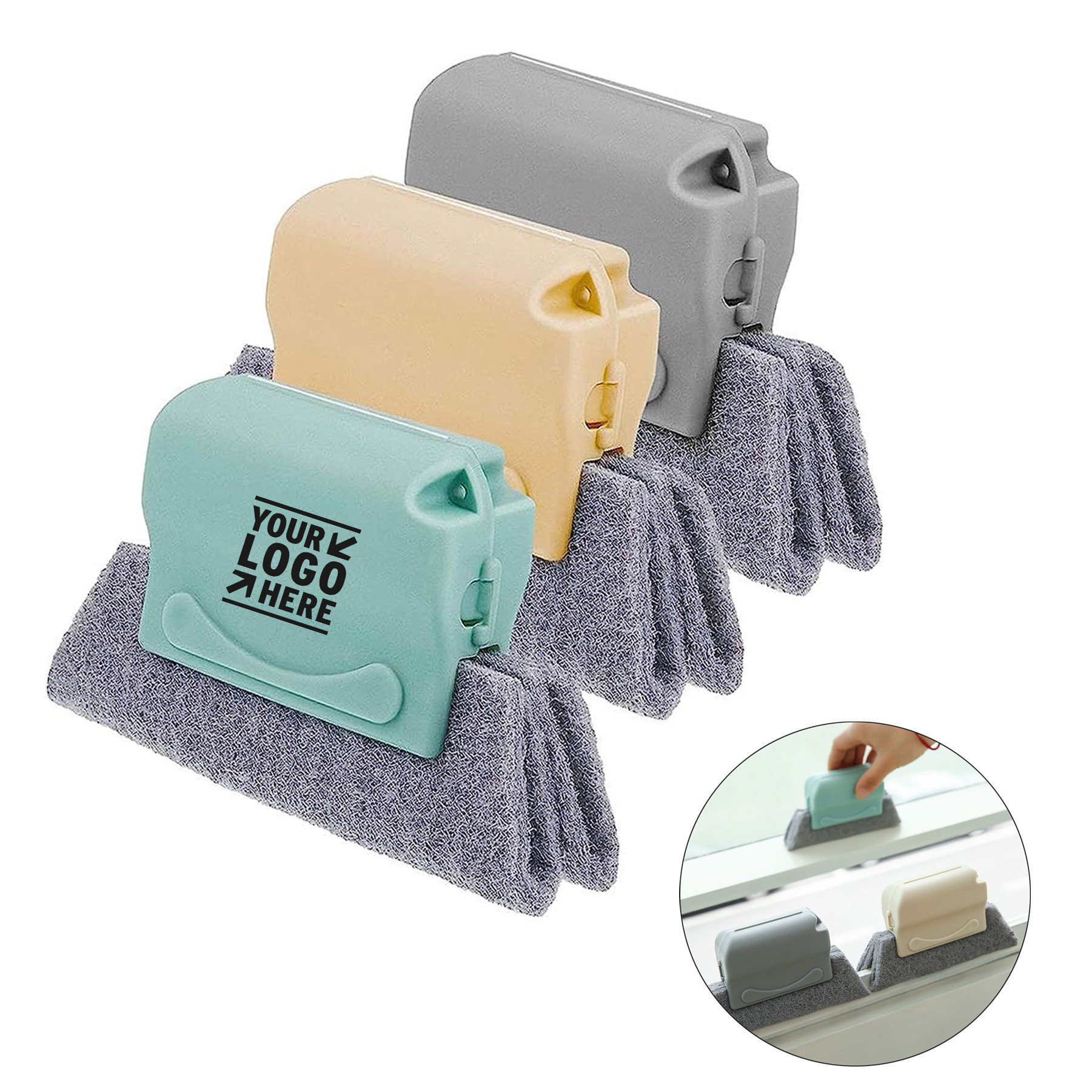 Hand-held Magic Window Track Cleaning Tools Set 3