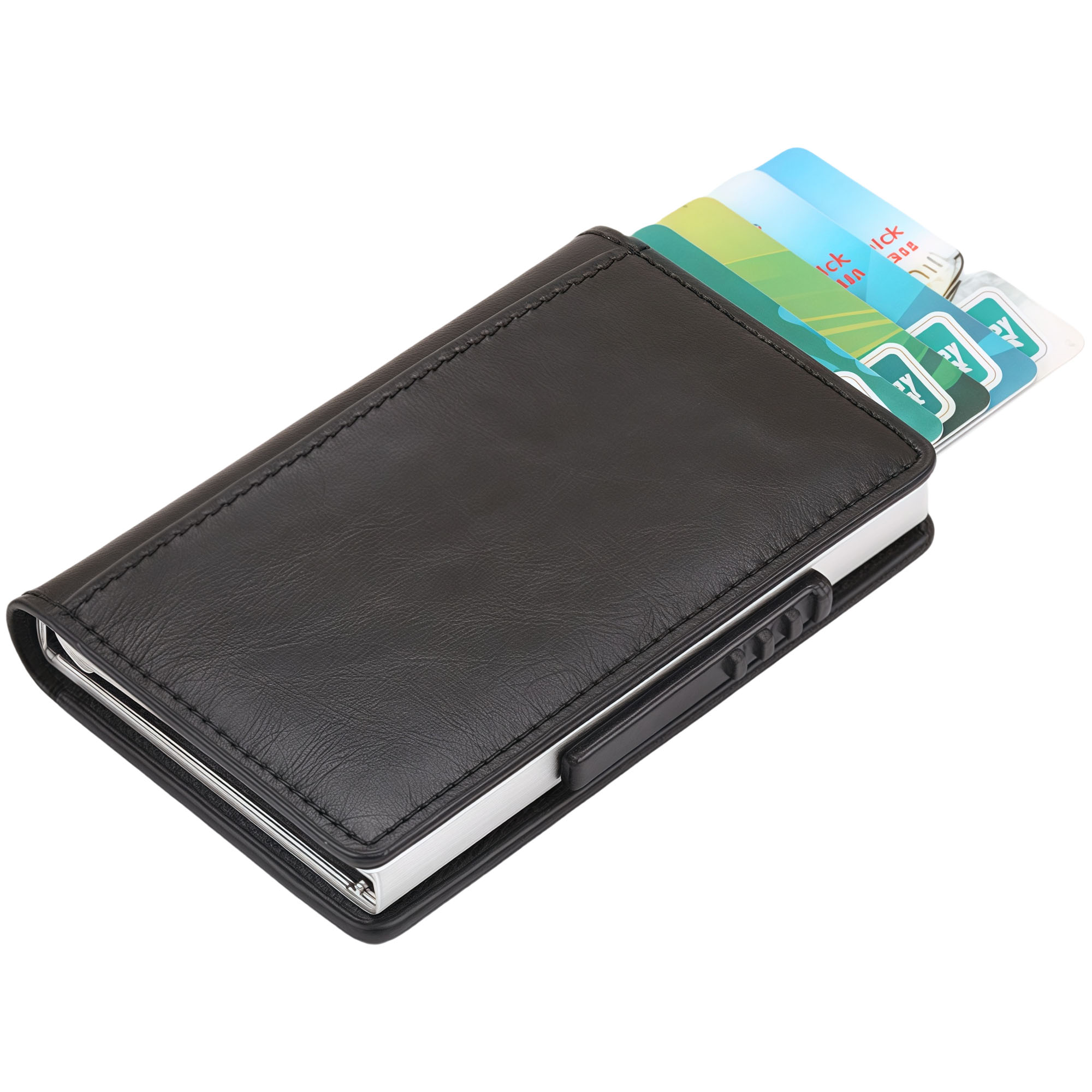 Slim Aluminum Credit Card Holder with Magnetic Closure, Fashionable and Portable Wallet for Business
