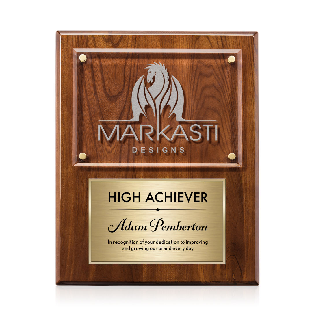 Gossamer Plaque - Walnut/Gold 2
