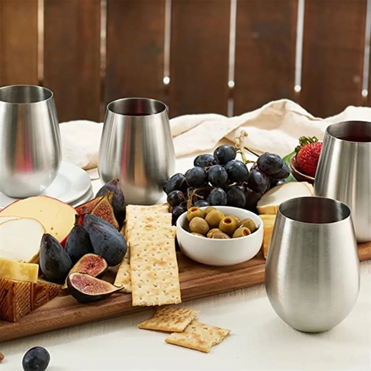 18oz Stainless Steel Home Kitchen Wine Glass Bar Drink Cup 2