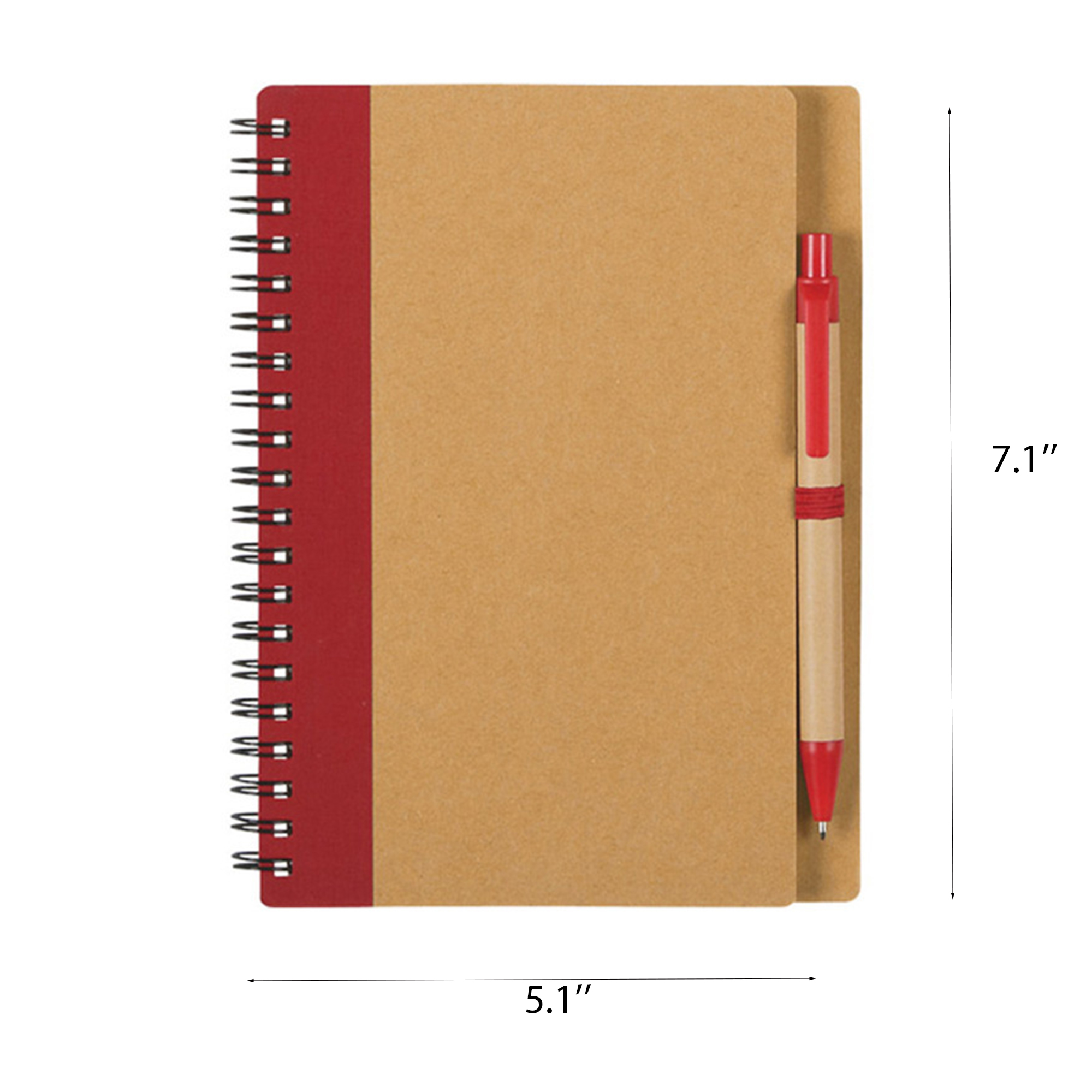 B6 Spiral Journal Kraft Cover Notebooks with Pen 1