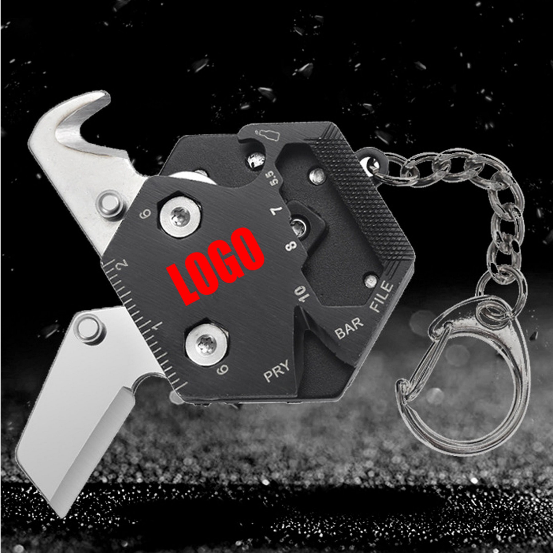 Multitool Card Key Chain Hexagonal Kit