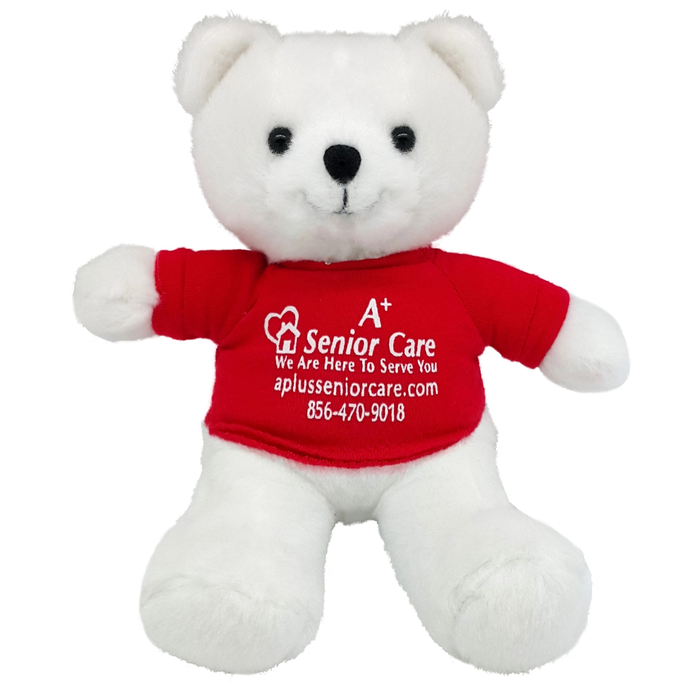 7" White Beanie Bear 9