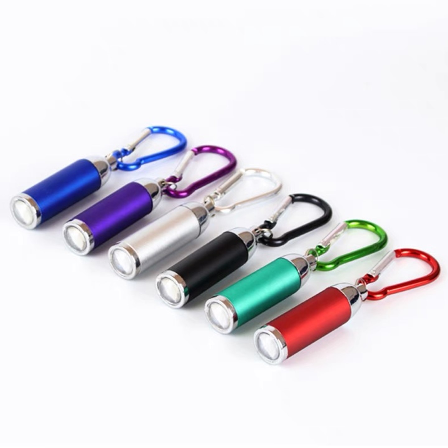 Aluminum Mini LED Flashlights with carabiners 5