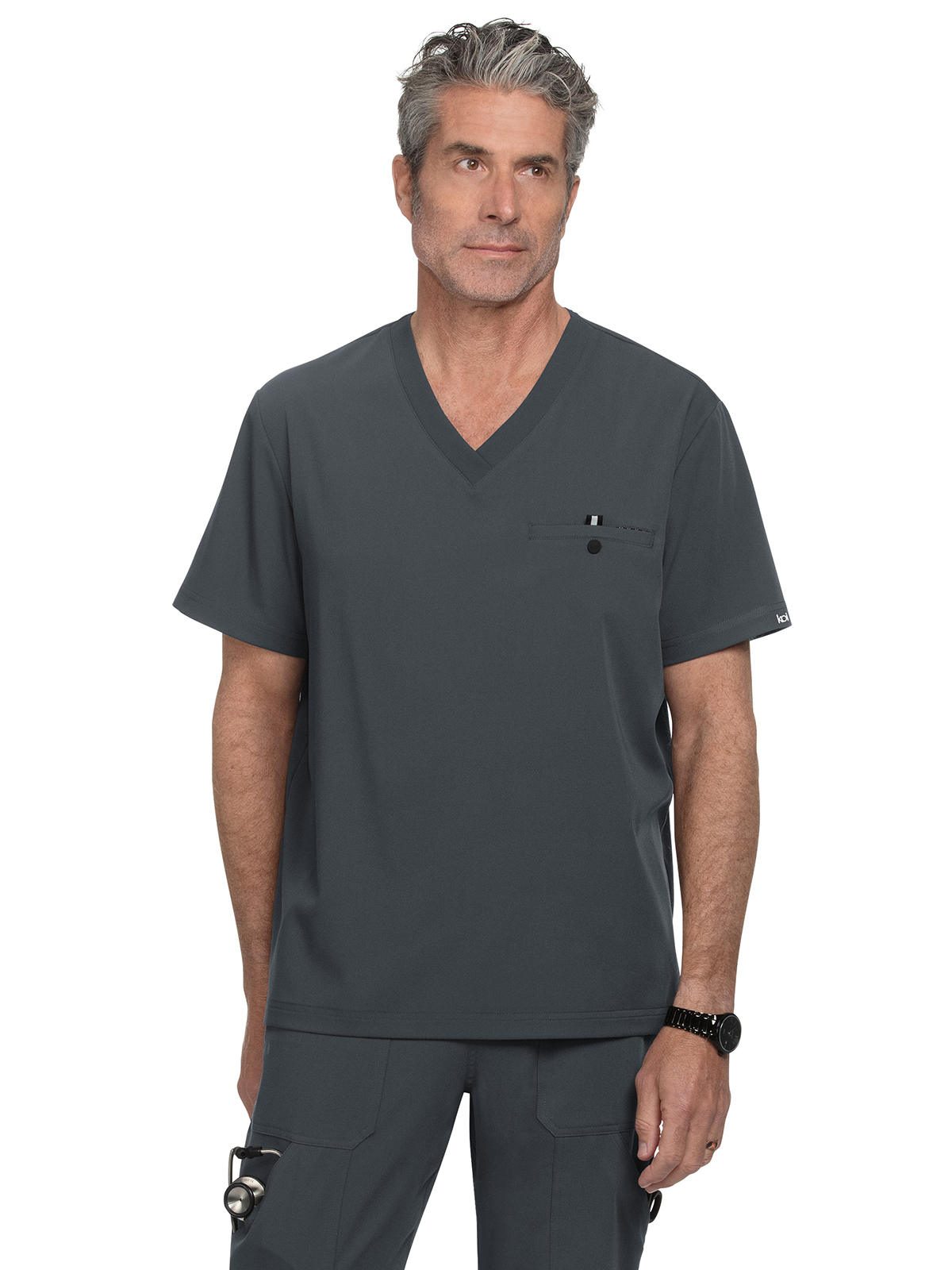 koi - Next Gen - Men's One-Pocket V-Neck Tuck-In On Call Top 5