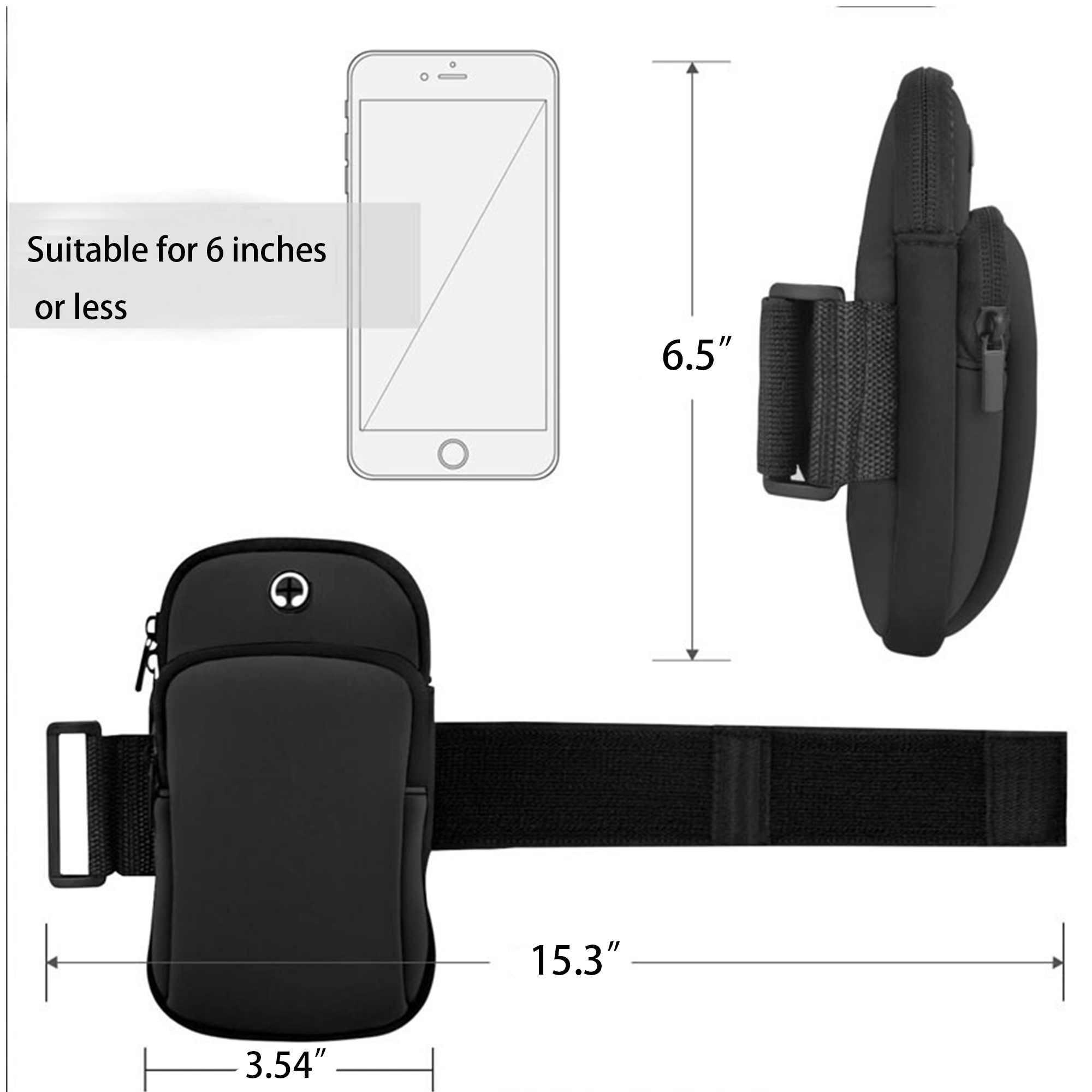 Waterproof Sports Portable Cell Phone Bag Arm Bag 1