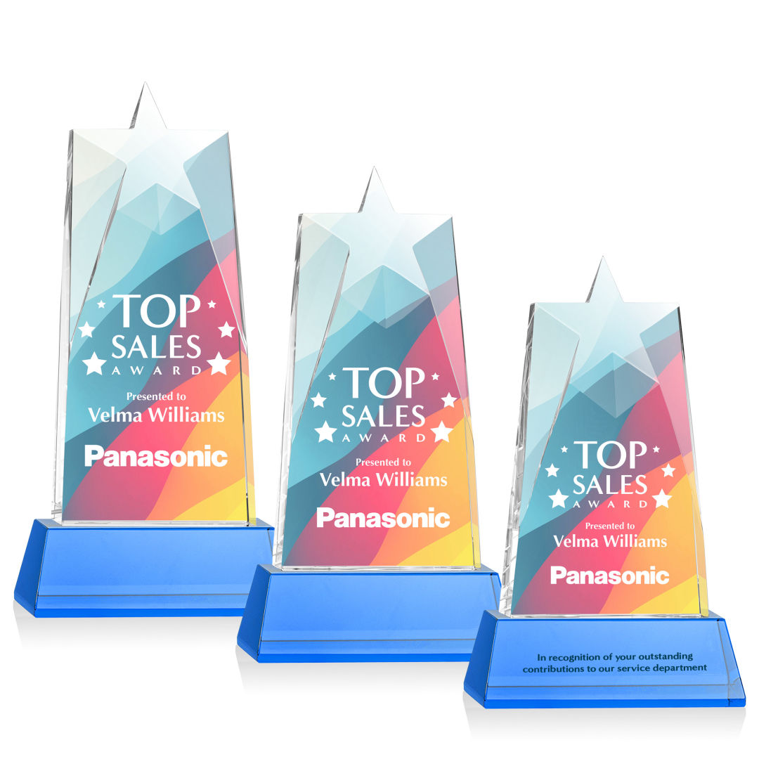 Millington Star VividPrint™ Award on Base - Sky Blue 7