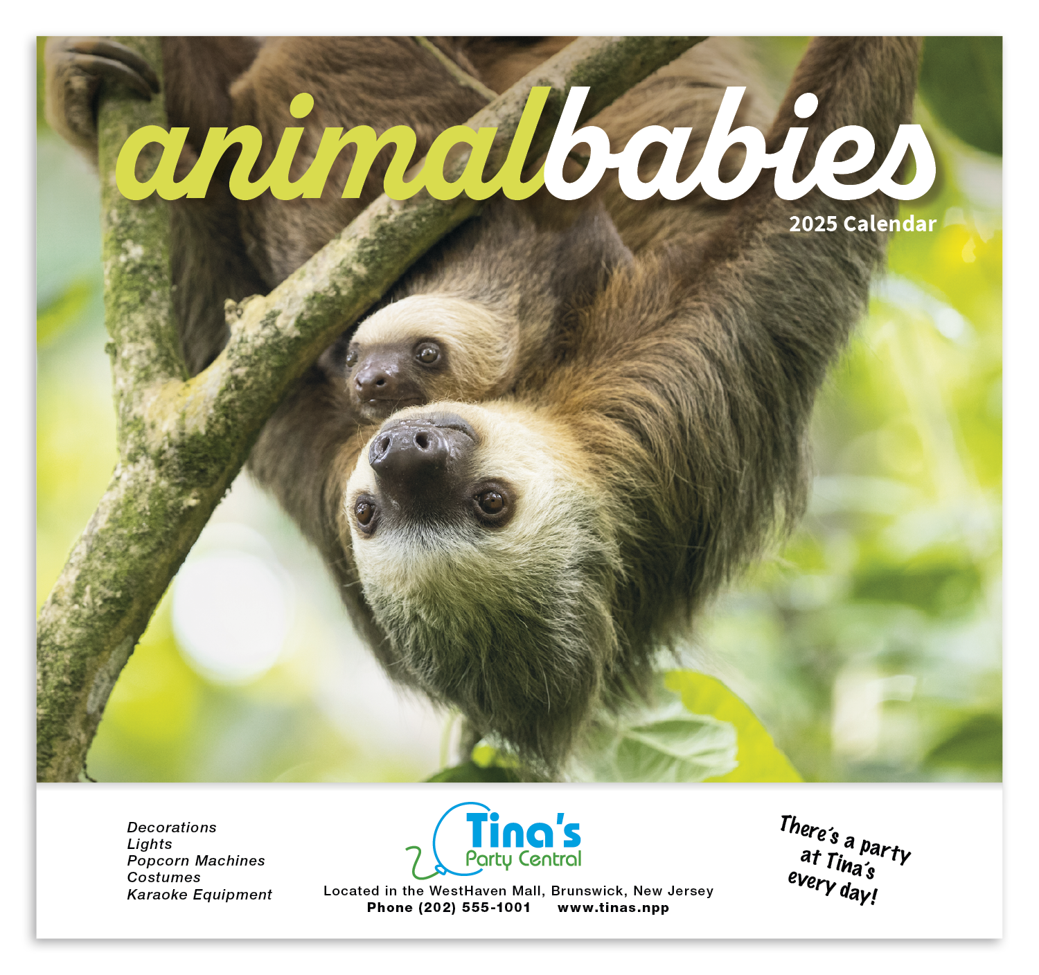 HotLine® Products Animal Babies Appointment Calendar - Stapled 15