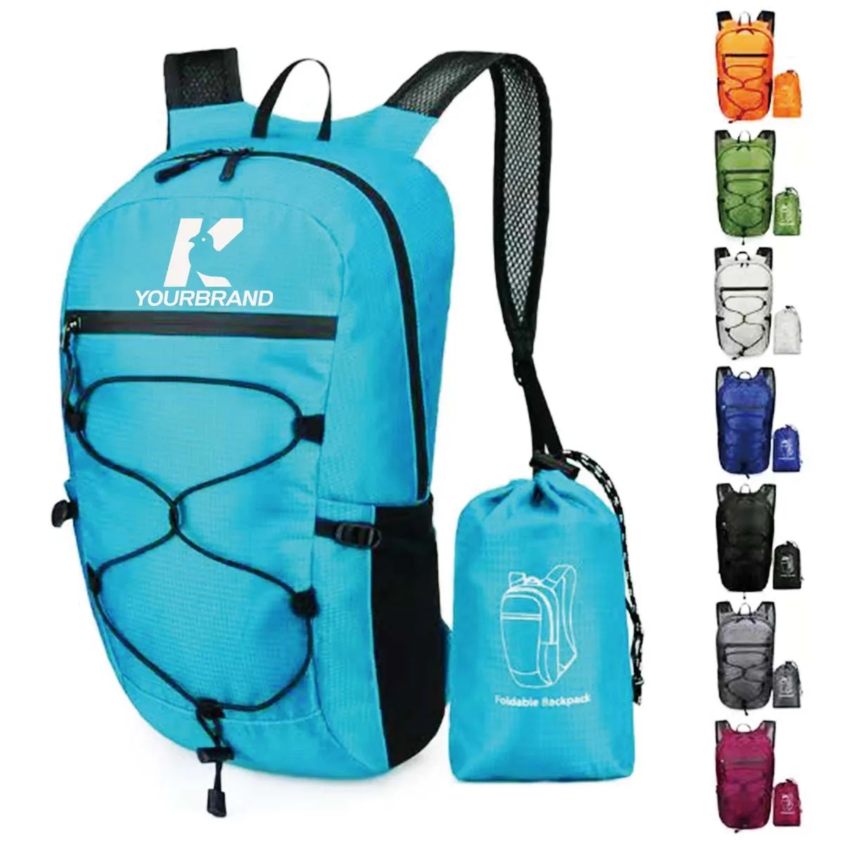 Unisex Packable Water Resistant  Mesh Strap Travel Backpack 3