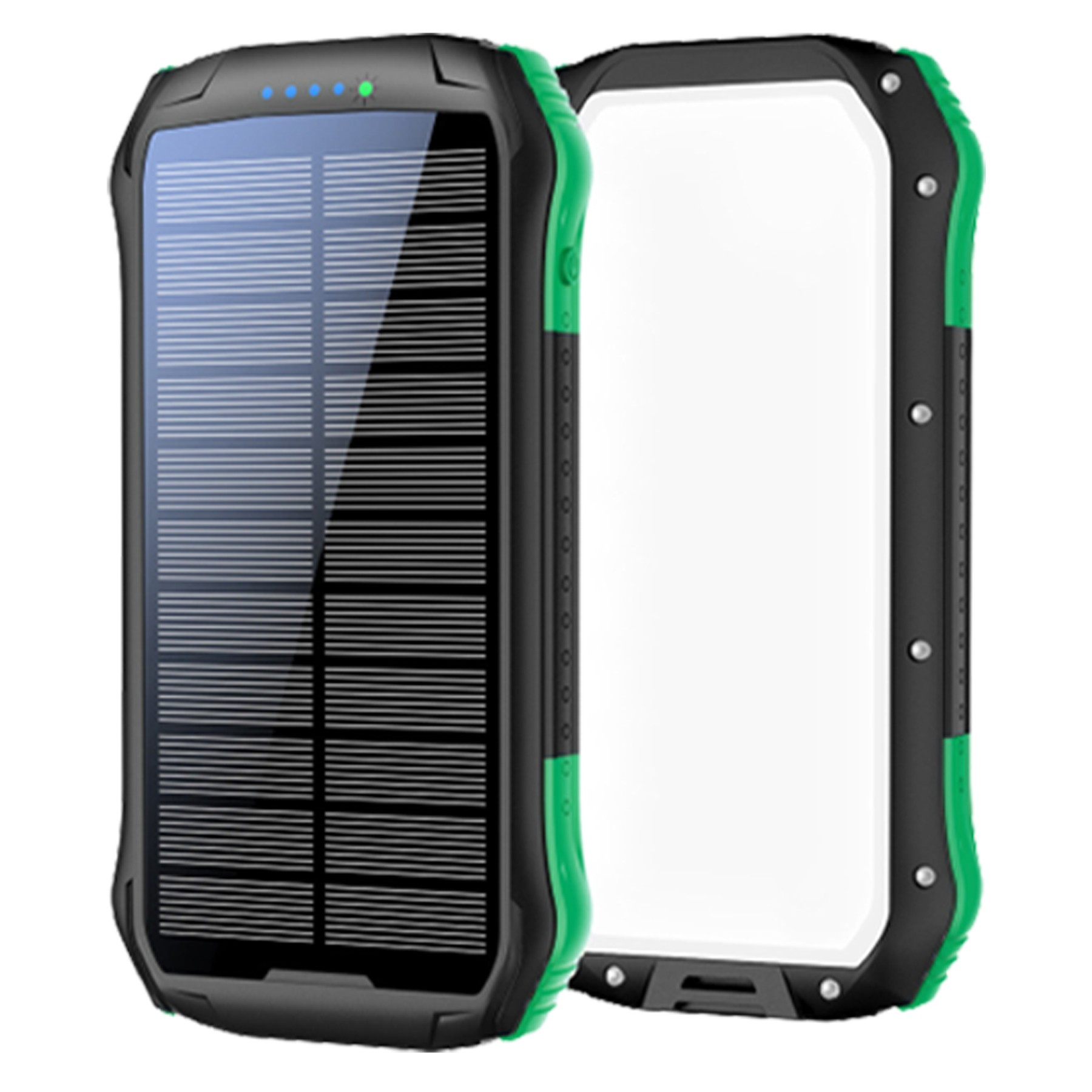 10000Mah Solar Power Bank Flashlight 4