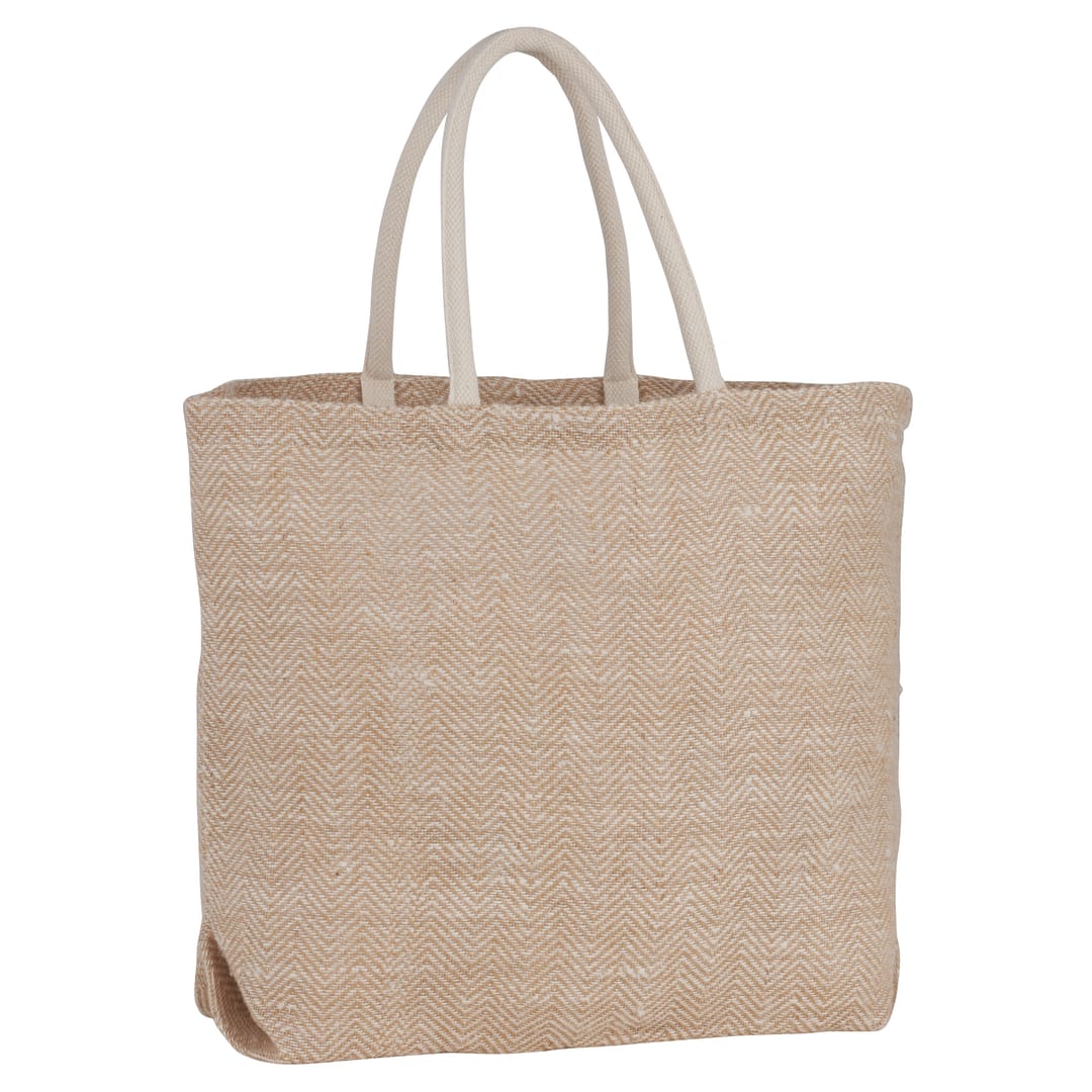 Herringbone Jute Tote 12