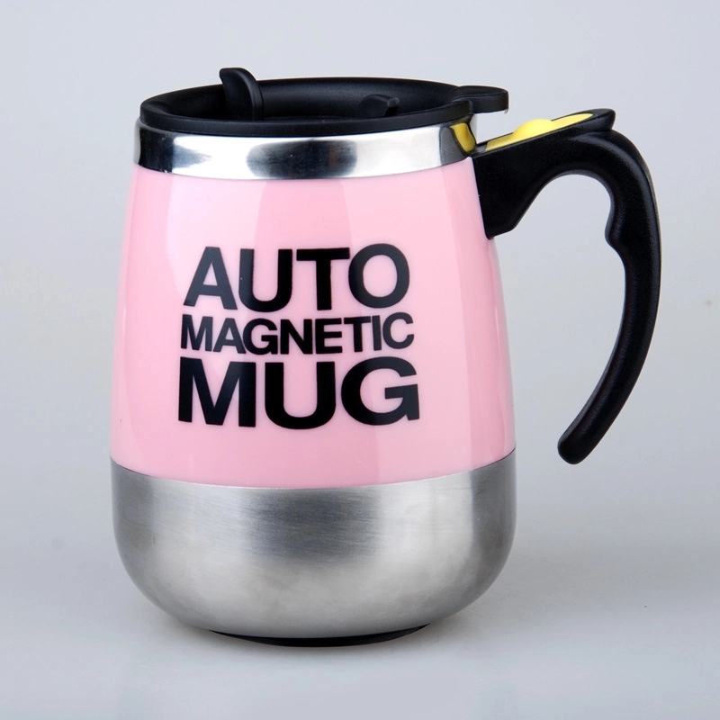 Auto Magnetic Self Stirring Mug, custom plastic cup with logo imprint 3