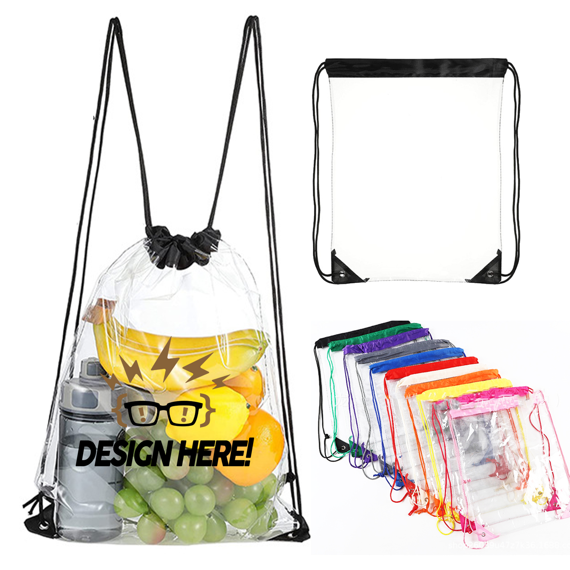 See-Through PVC Drawstring Pouch 3