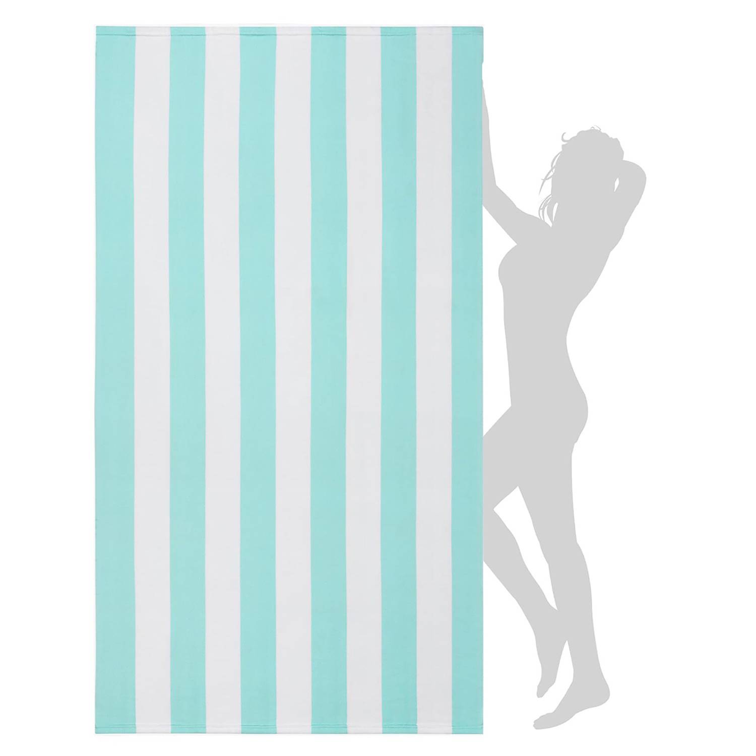 Lightweight Quick-Dry Colorful Striped Beach Towel 6