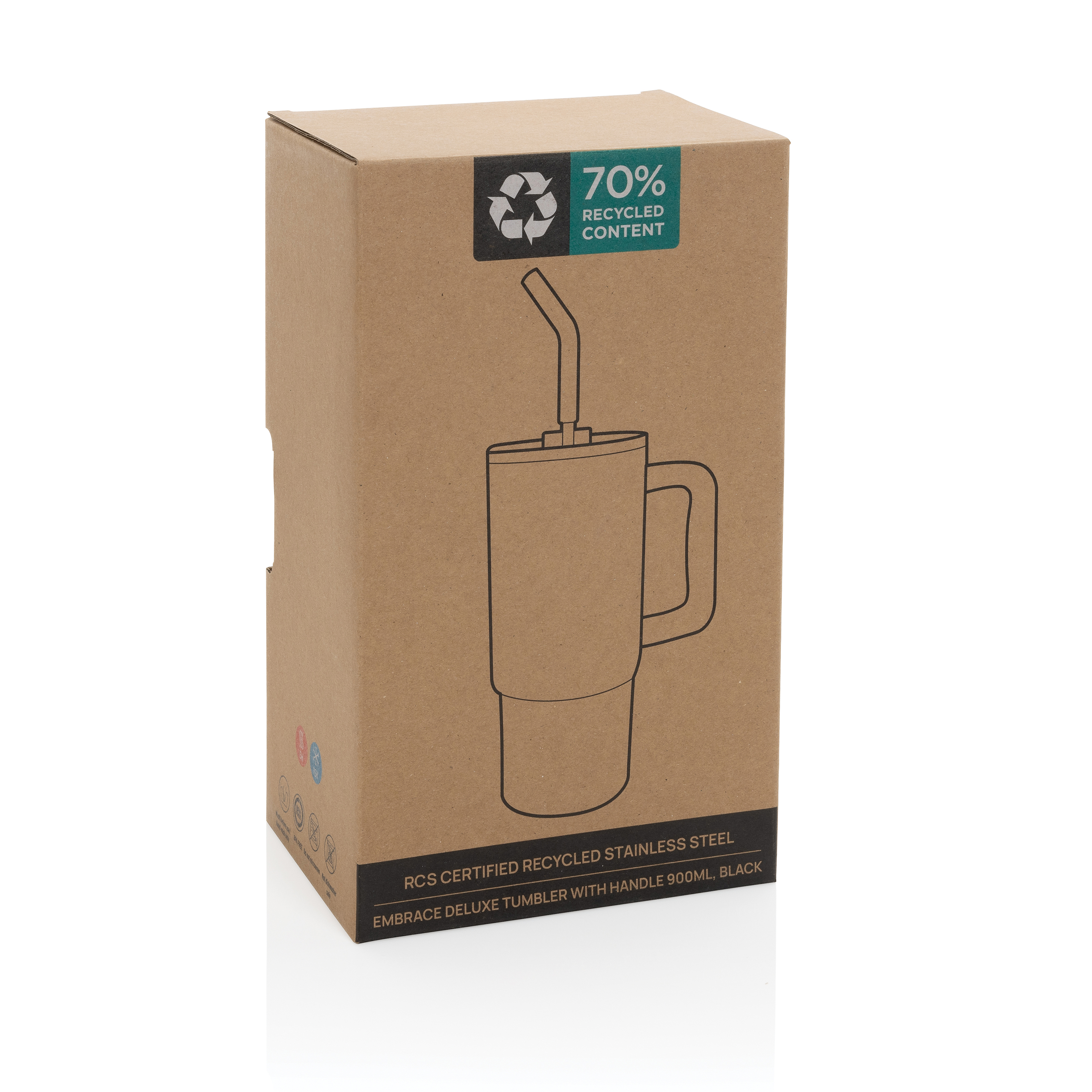 Embrace Deluxe Recycled Stainless Steel Tumbler 900ml 18