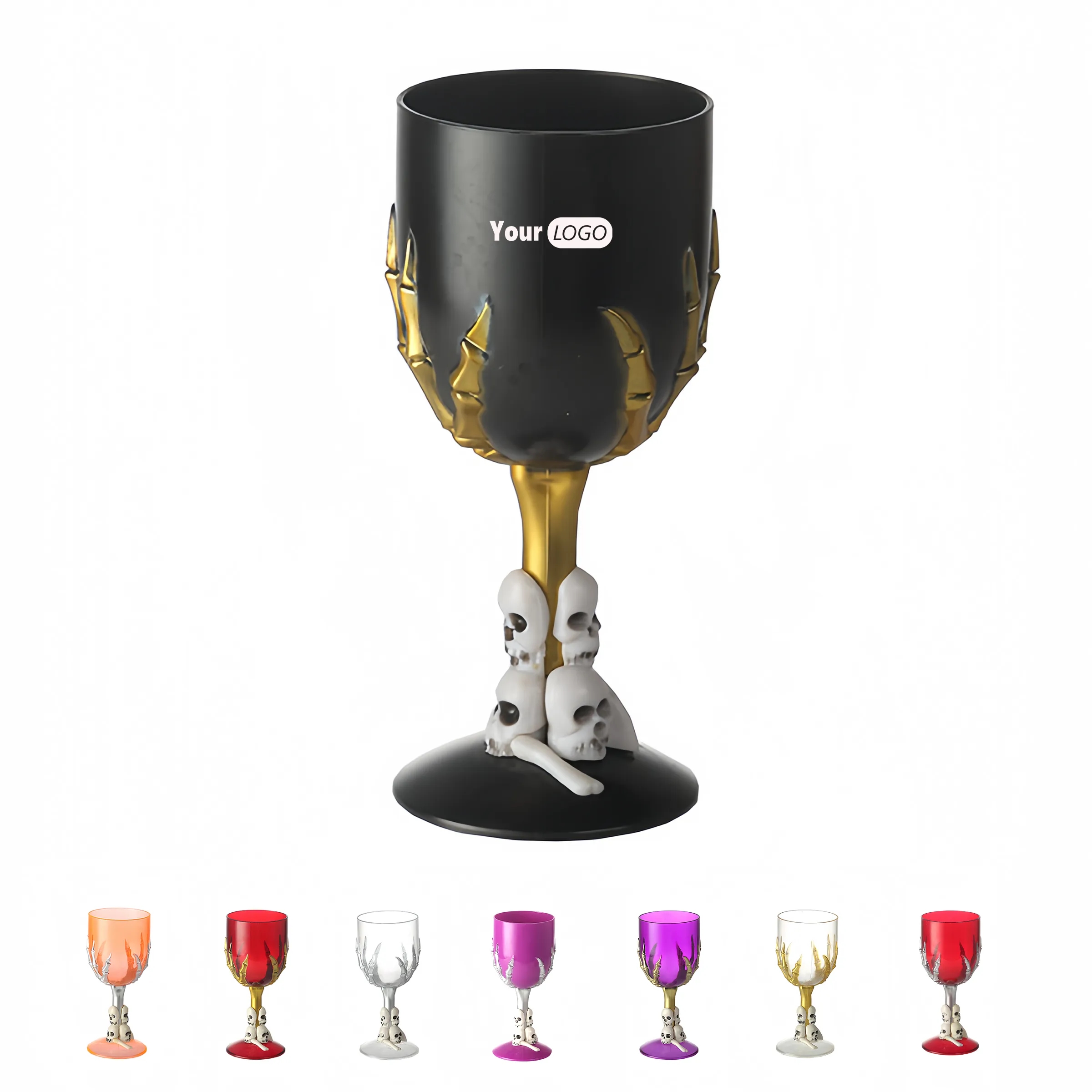 Resin Halloween High Footed Ghost Claw Cup 3