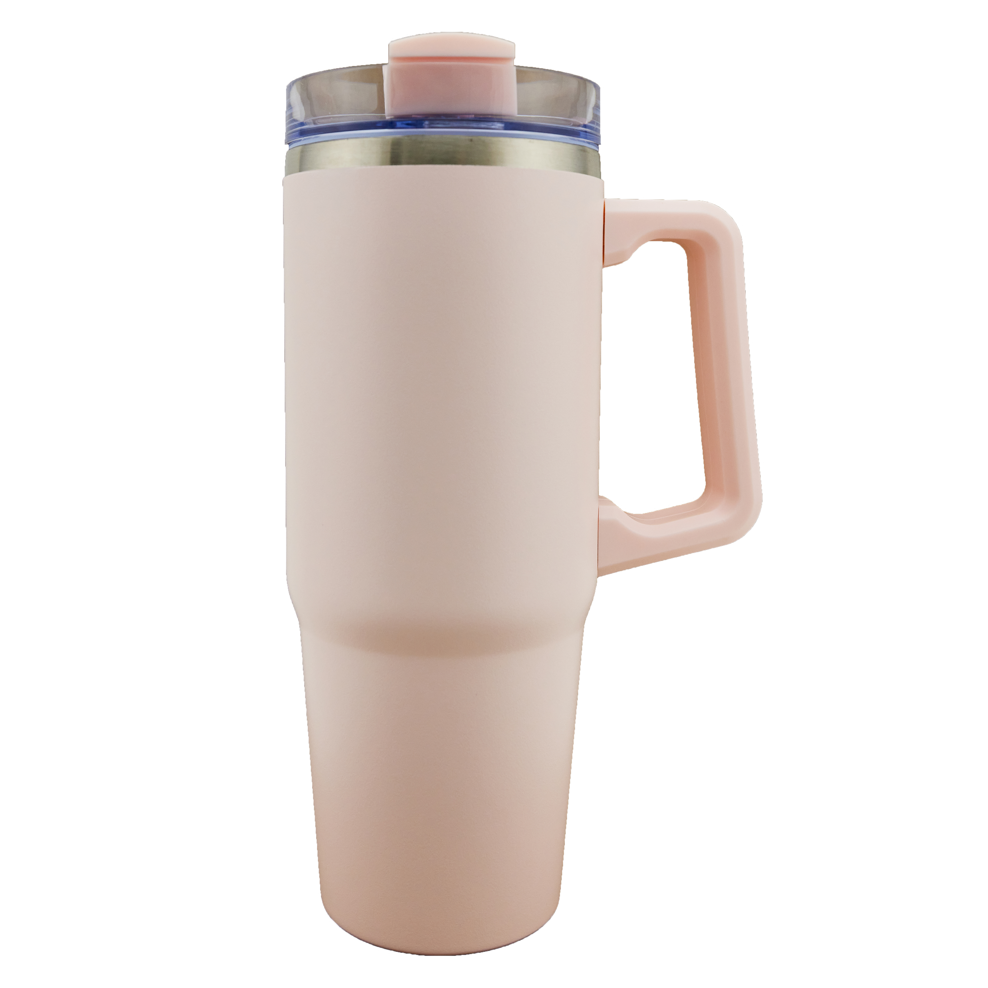 Newport 30oz Double wall Stainless Steel Vacuum Insulated Tumbler with Handle and Straw (Light Pink)