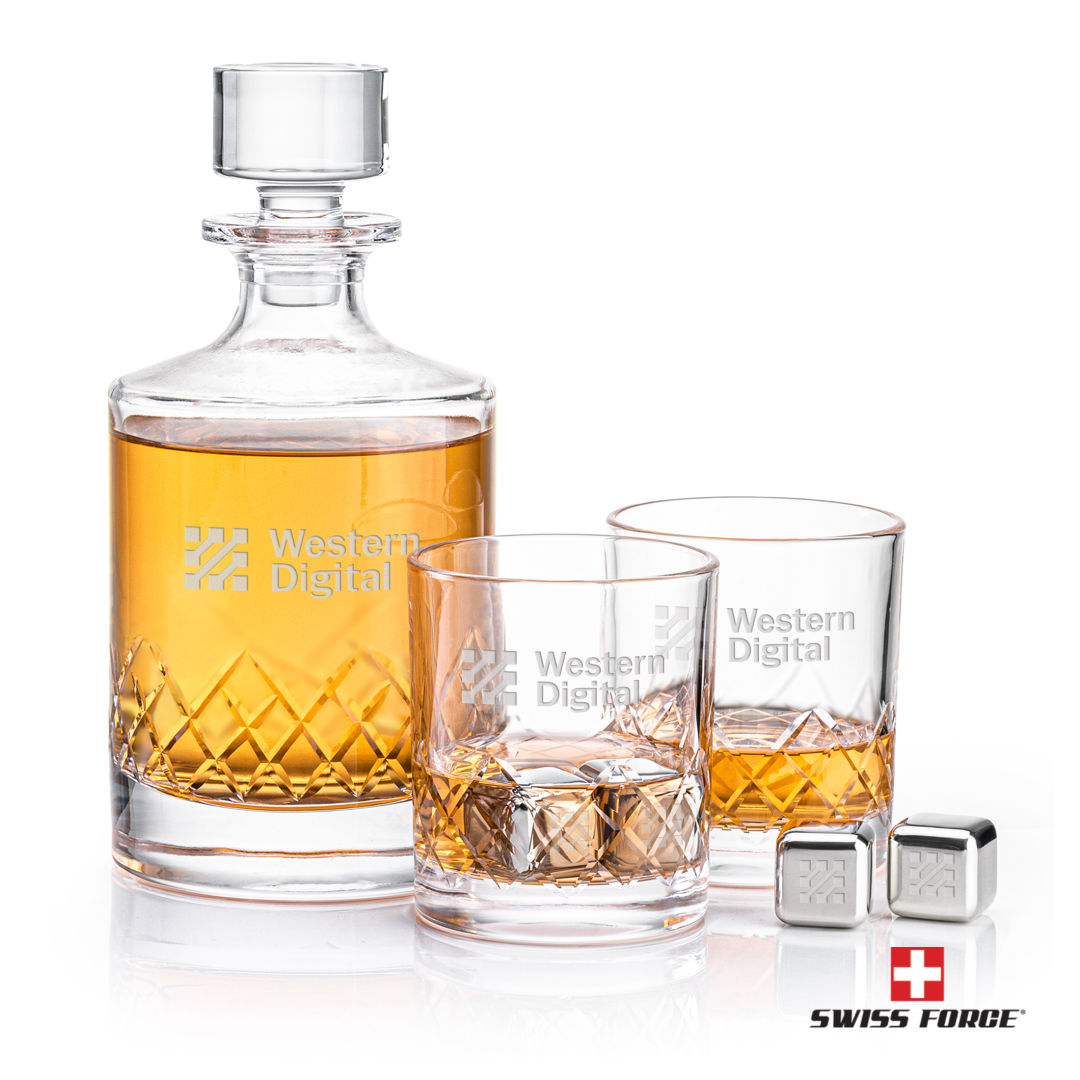 Heceta Decanter Set & Ice Cubes