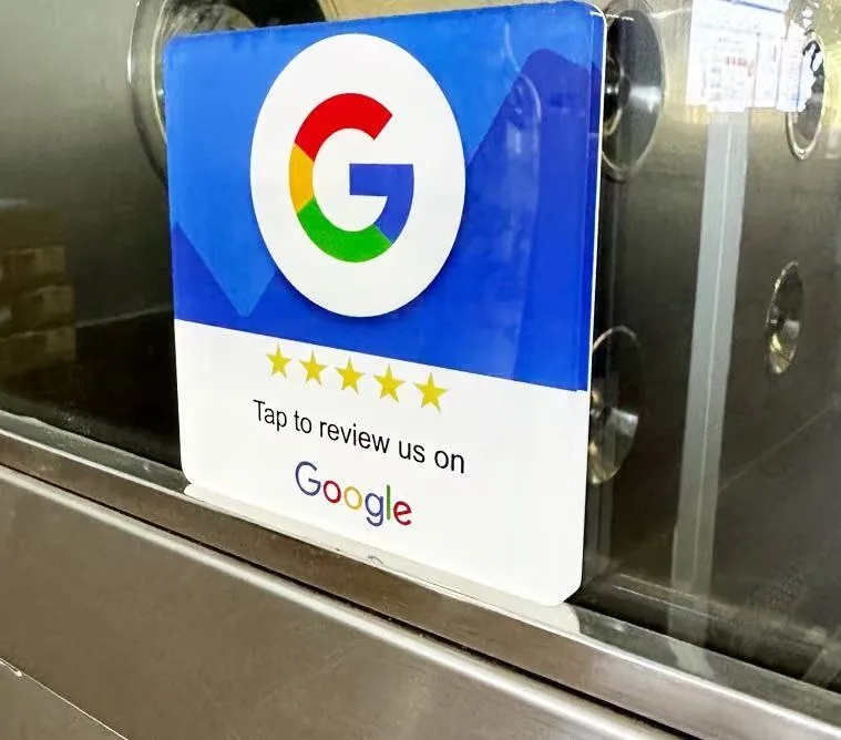 Acrylic Custom NFC Review Sticky Sign 3