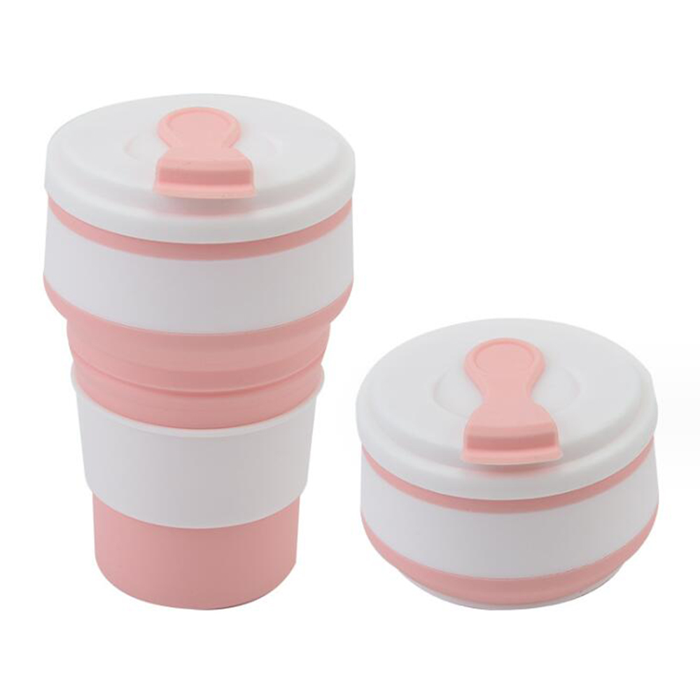 12 OZ Silicone Collapsible Reusable Telescopic Coffee Cup 2