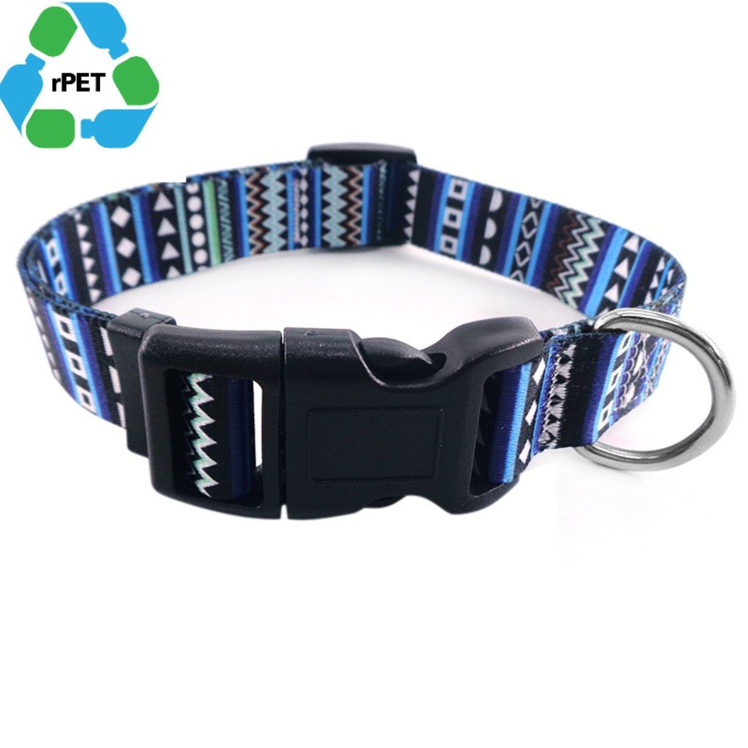5/8"W x 14"L rPET Eco-friendly Sublimation Pet Collar w/ Buckle Release 5