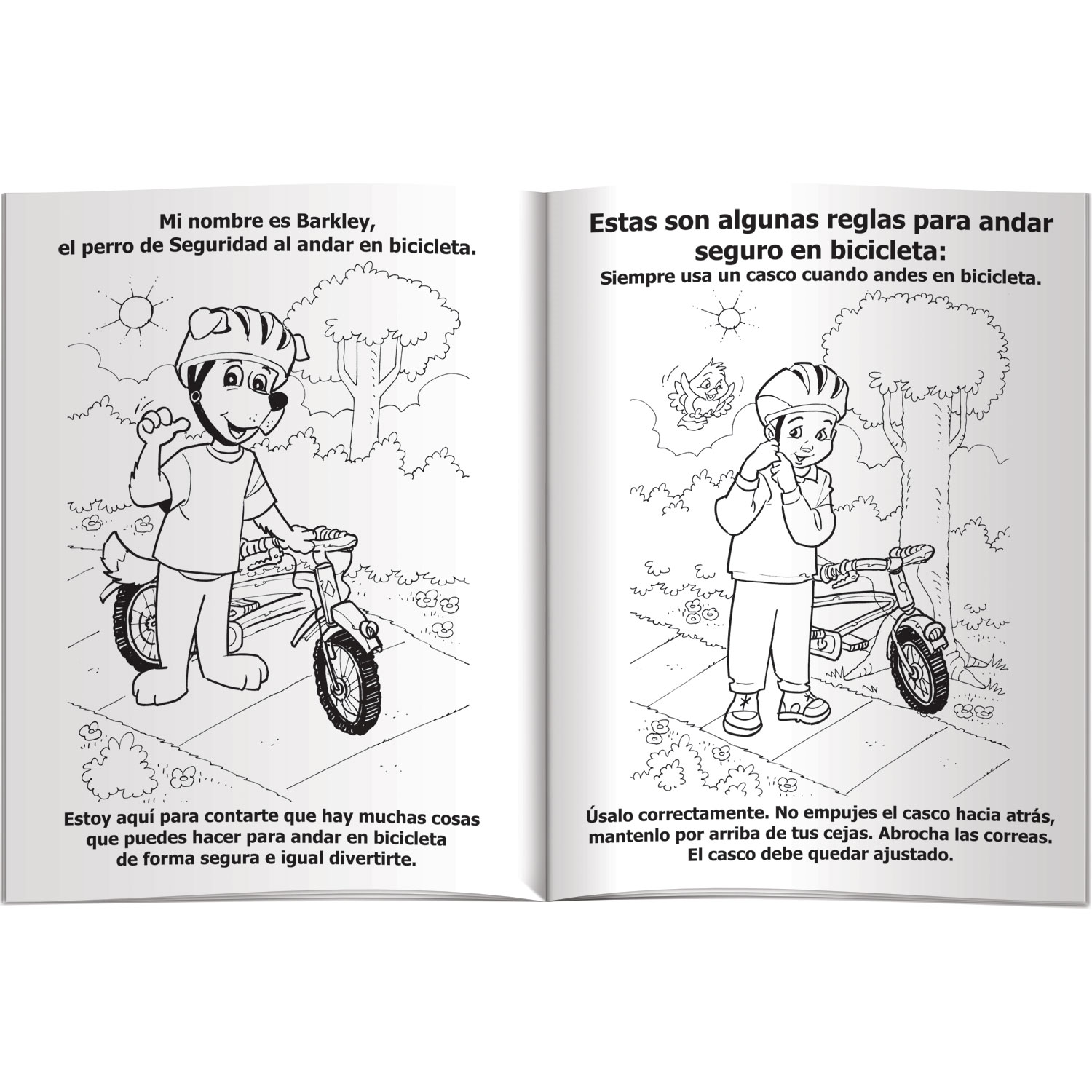 Coloring Book - Barkley Teaches Bicycle Safety (Spanish) 4