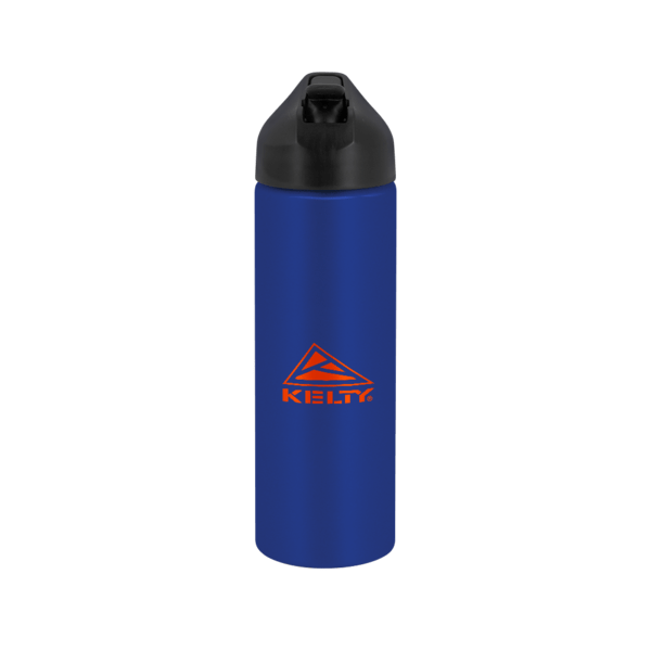 EasyFlow Recycled Aluminum Bottle w Straw Lid, custom water bottle with logo imprint 90