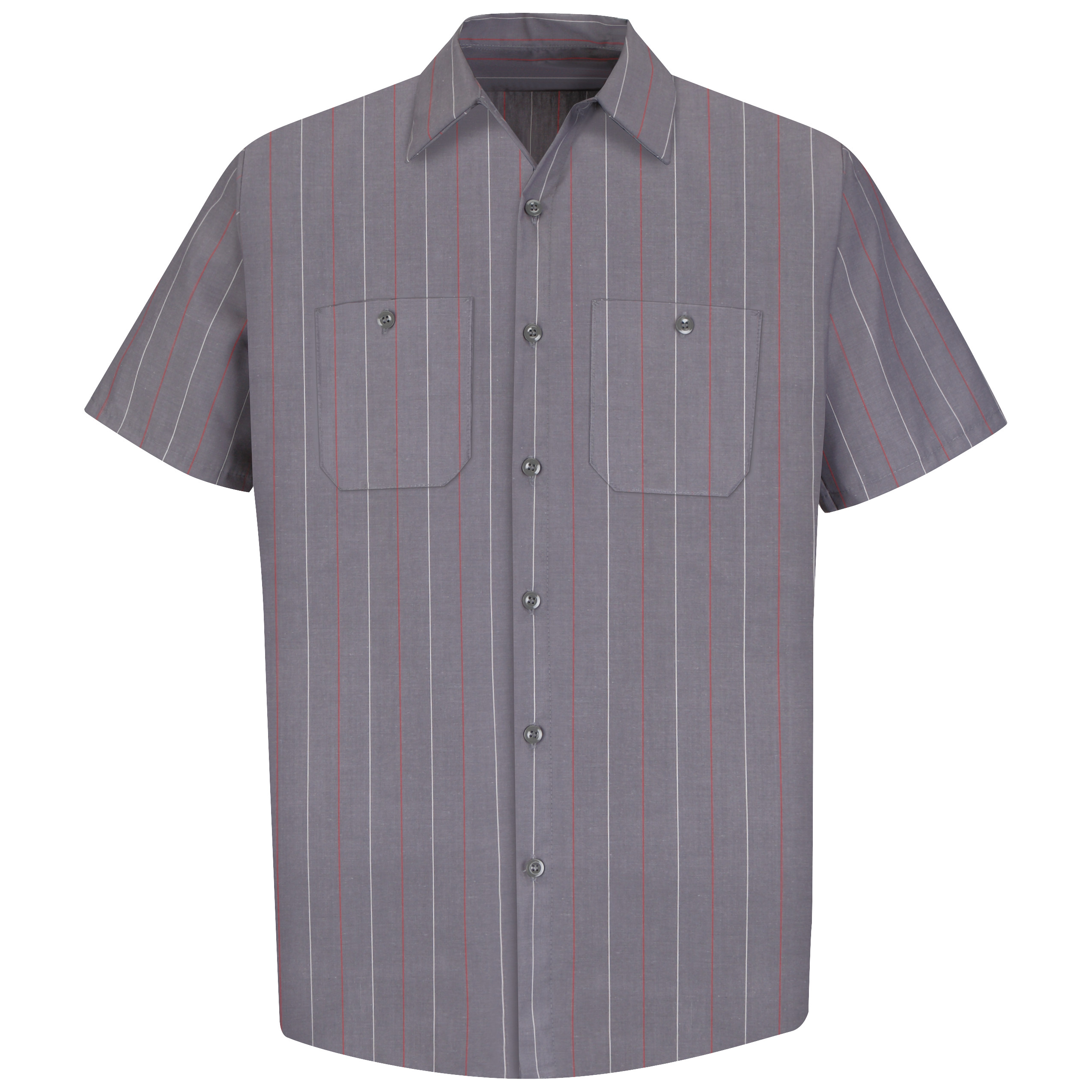 Red Kap® Men's Short Sleeve Industrial Stripe Work Shirt 3