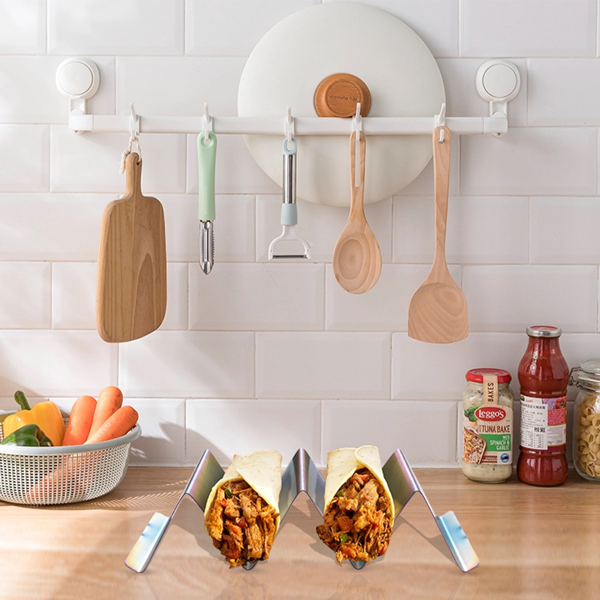 Stainless Steel Taco Holder Stand 3