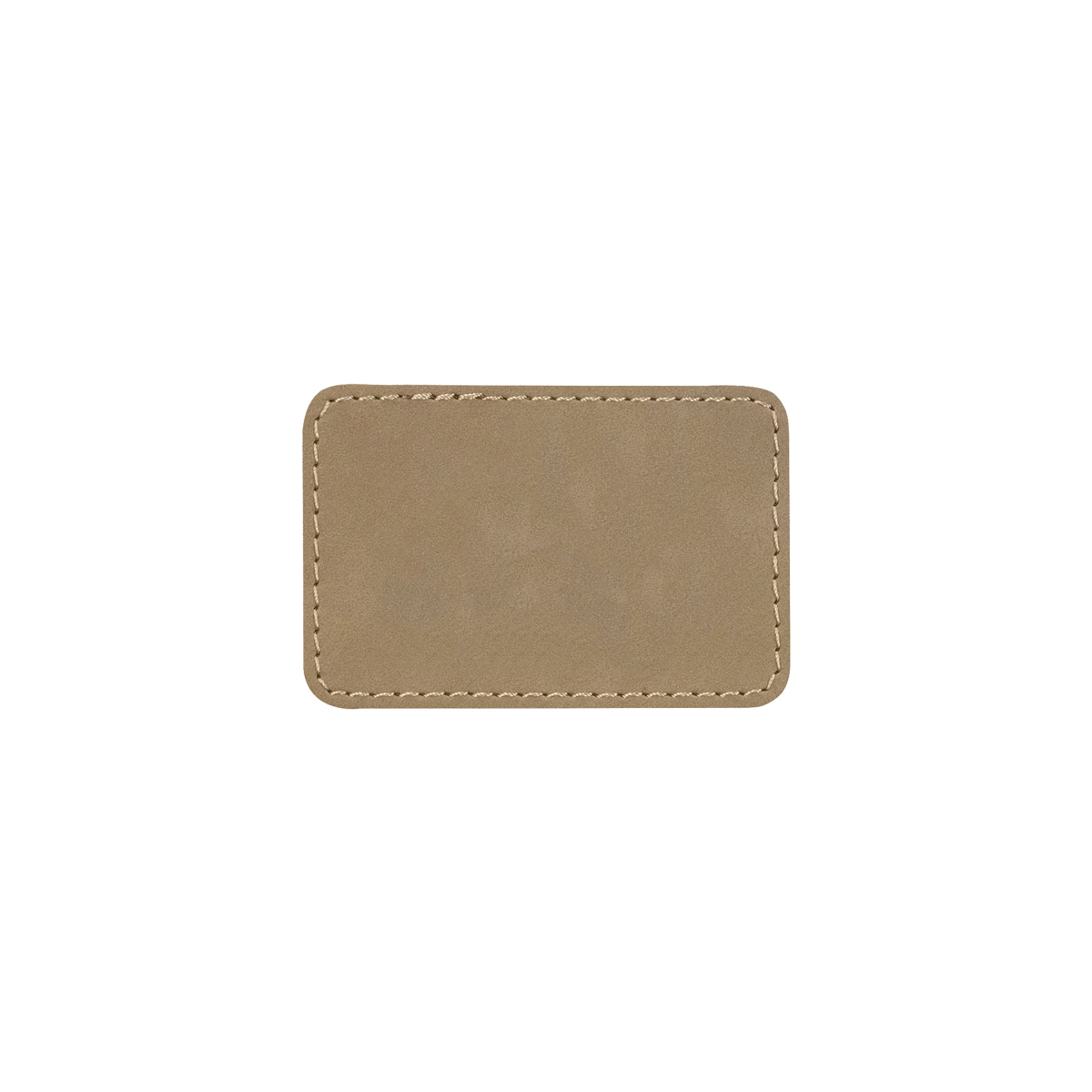 3" x 2" Light Brown Leatherette Rectangular Patch with Adhesive 2