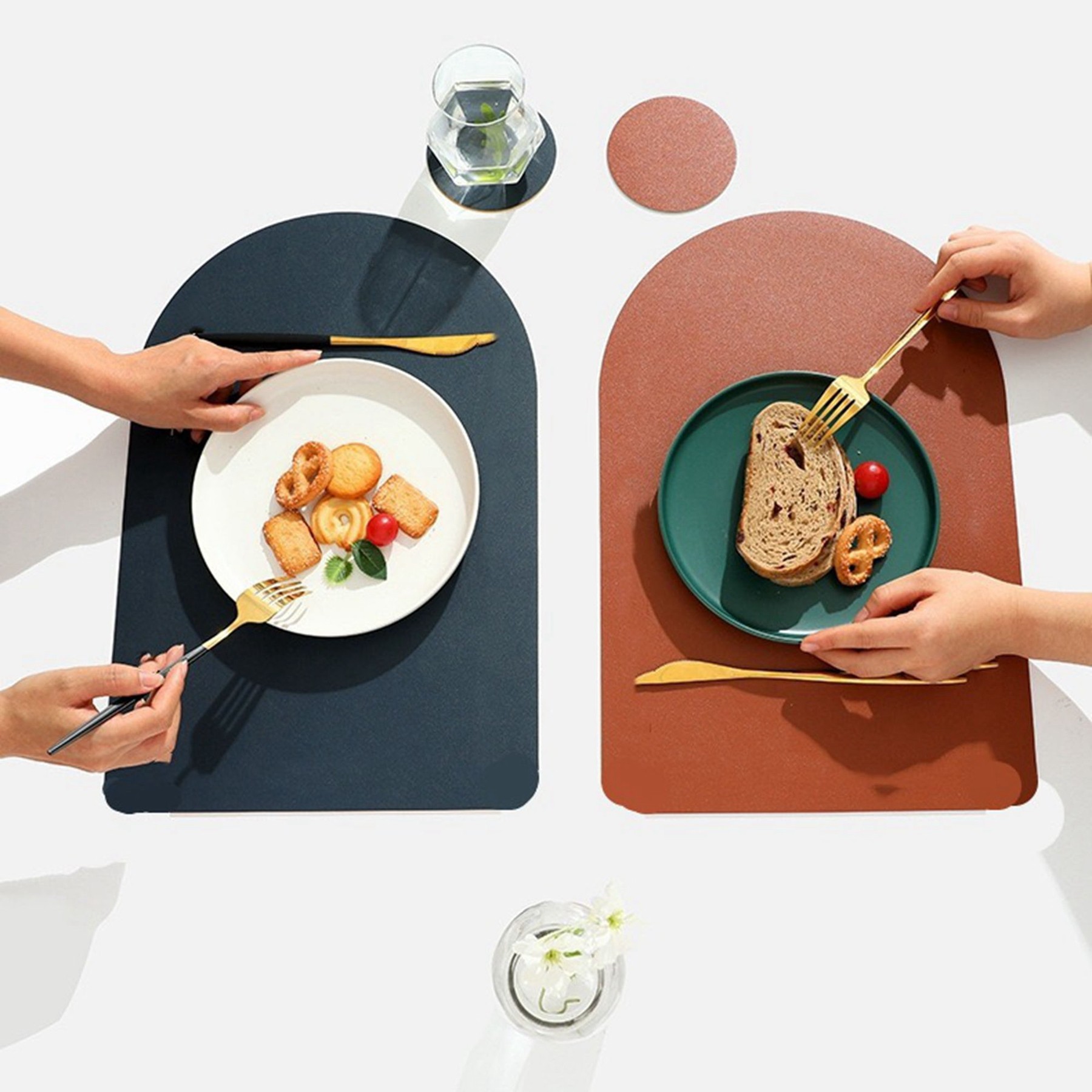 Washable Faux Leather Placemats 4