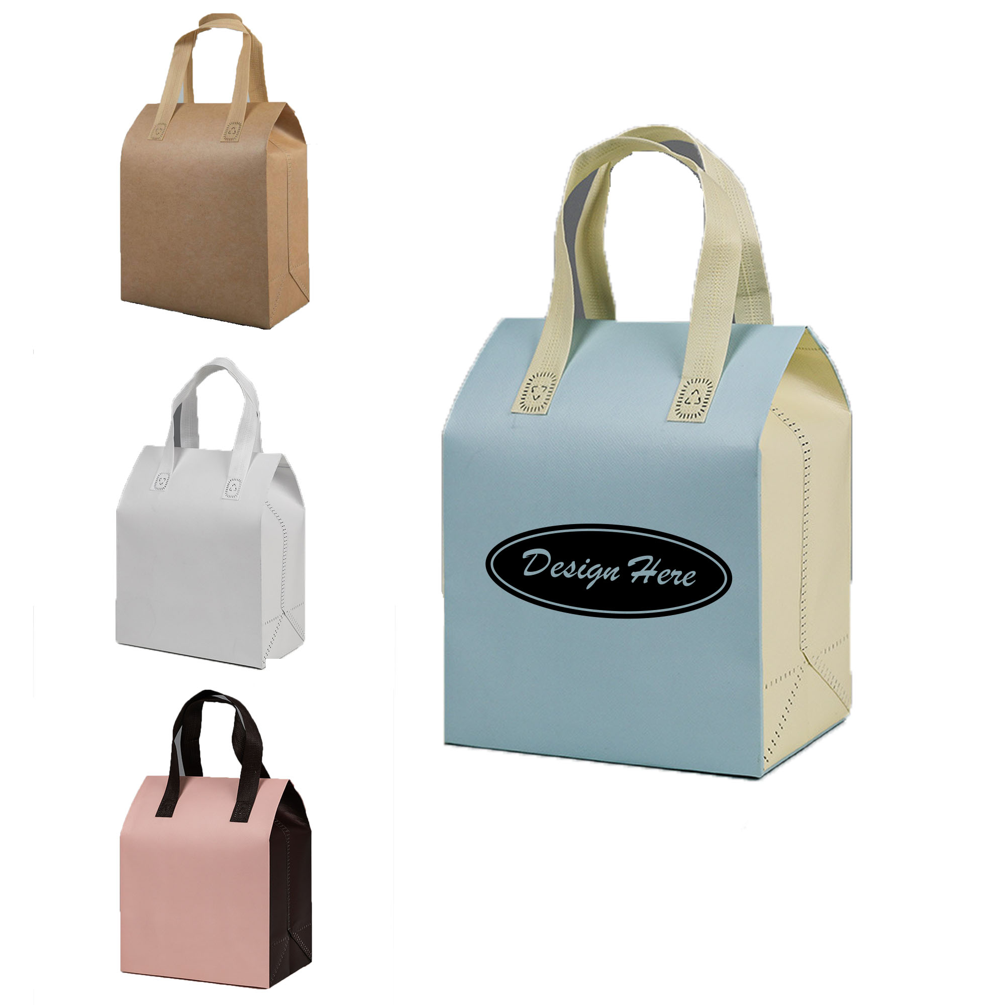 Durable Kraft Paper Thermal Carry Bag for Food & Beverages 5