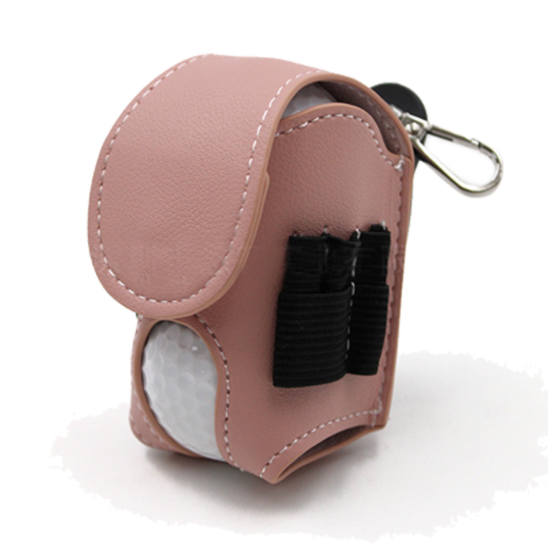 PU Leather Golf Ball Pouch Tee Holder Waist Bag 3