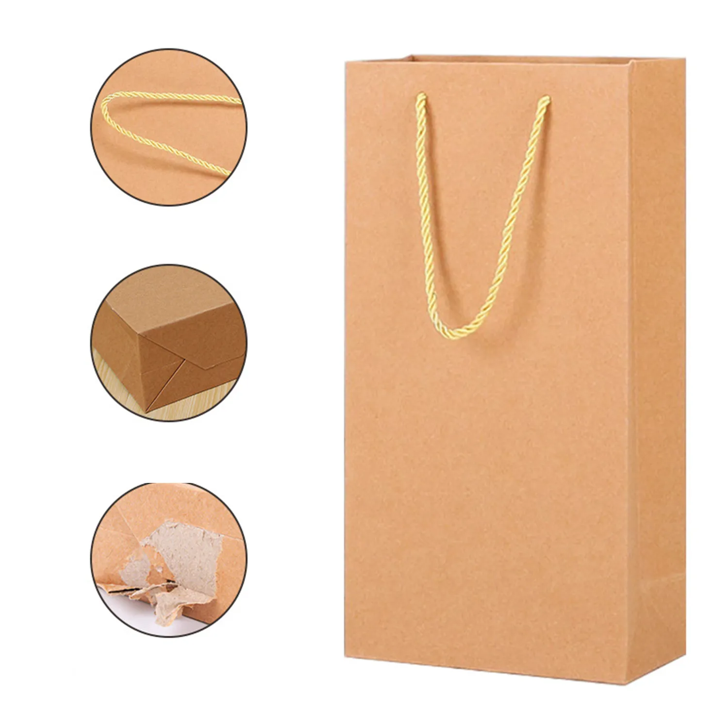 Eco-friendly Gift Paper Shopping Bag For Packaging Red Wine 4