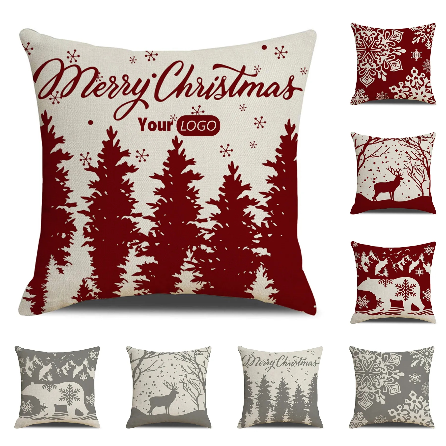 Flax Christmas Bedhead Pillowcase 3