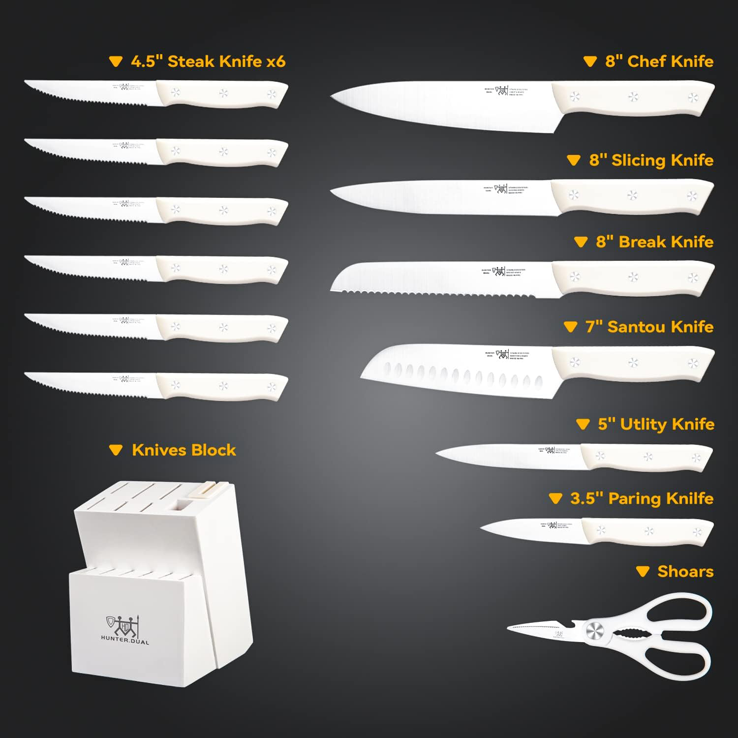14-Piece Premium German Stainless Steel Knife Set 5