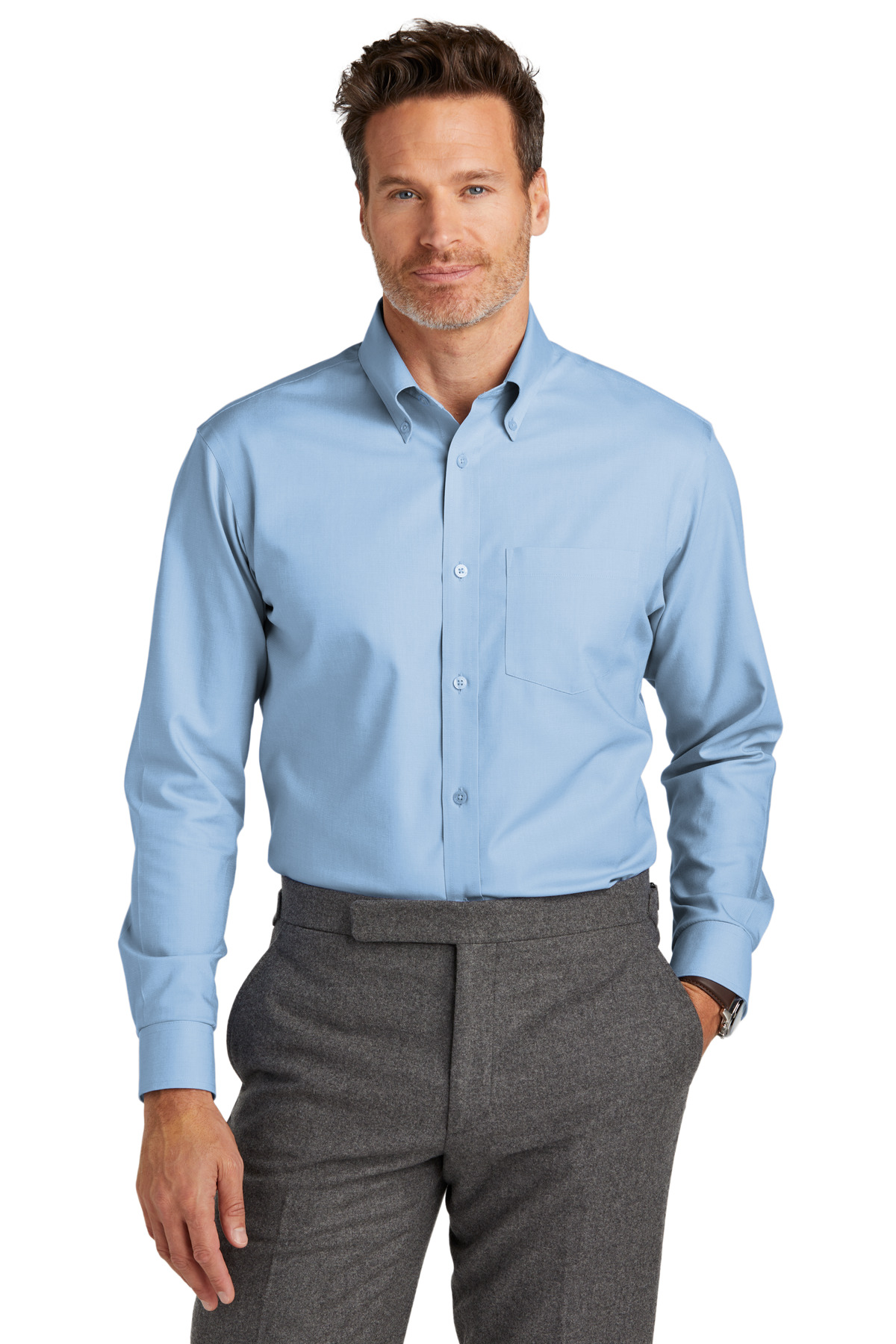 Brooks Brothers Wrinkle-Free Stretch Nailhead Shirt BB18002 11