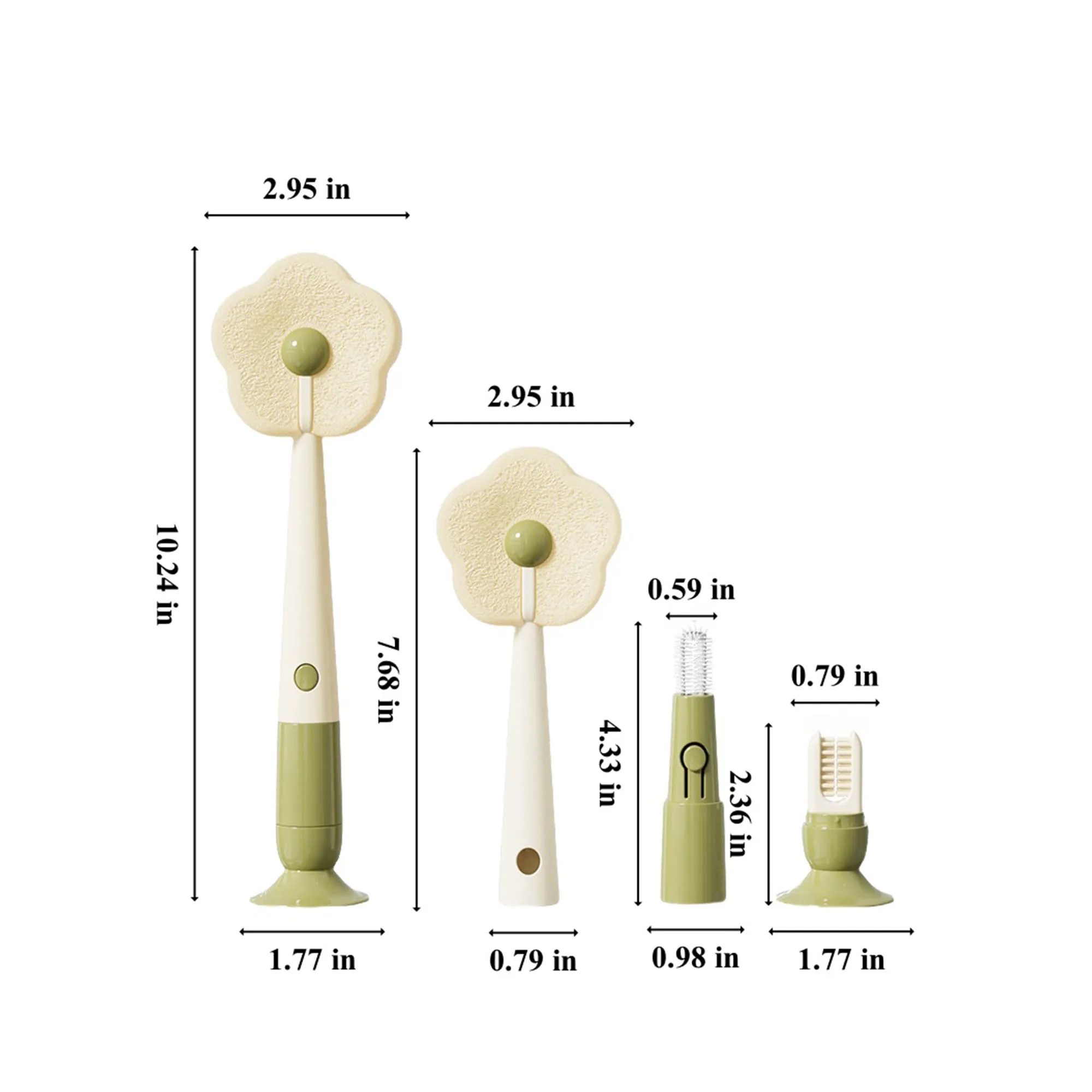 3-in-1 Multifunctional Flower Sponge Cup Brush 2
