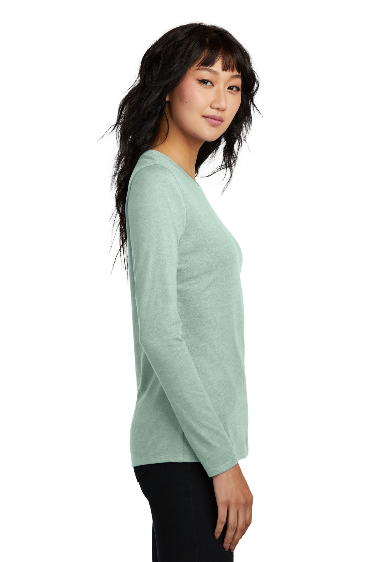 District Women's Perfect Blend CVC Long Sleeve Tee DT110 41