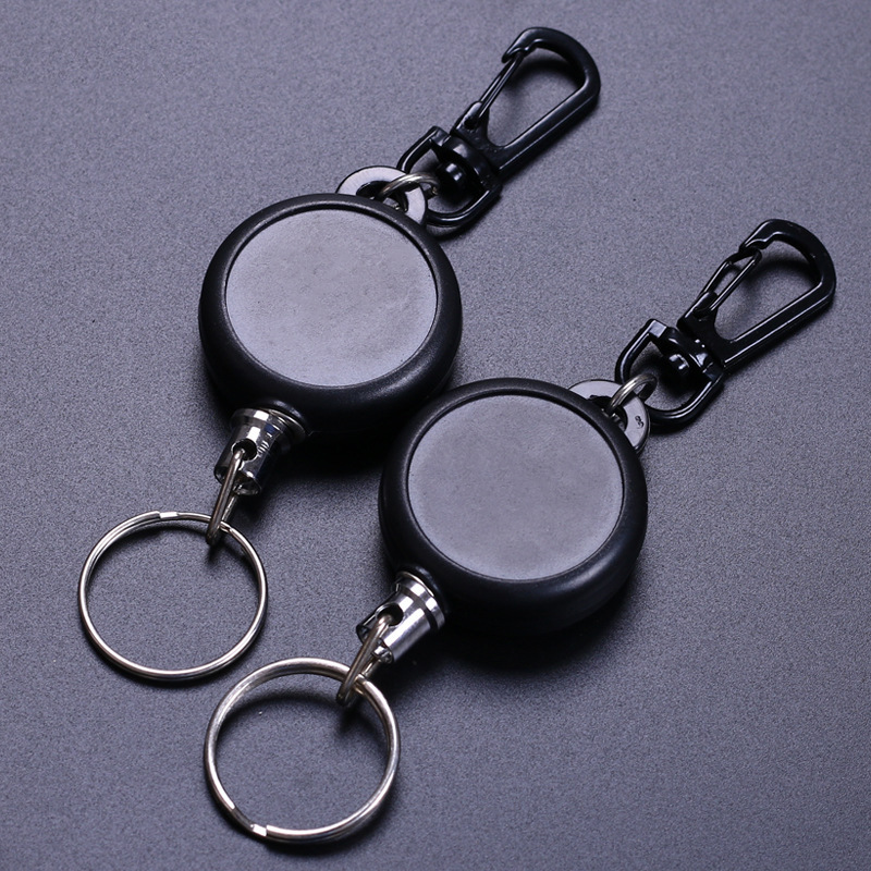 Wire Rope High Resilience Telescopic Keychain / Easy Pull Buckle 6