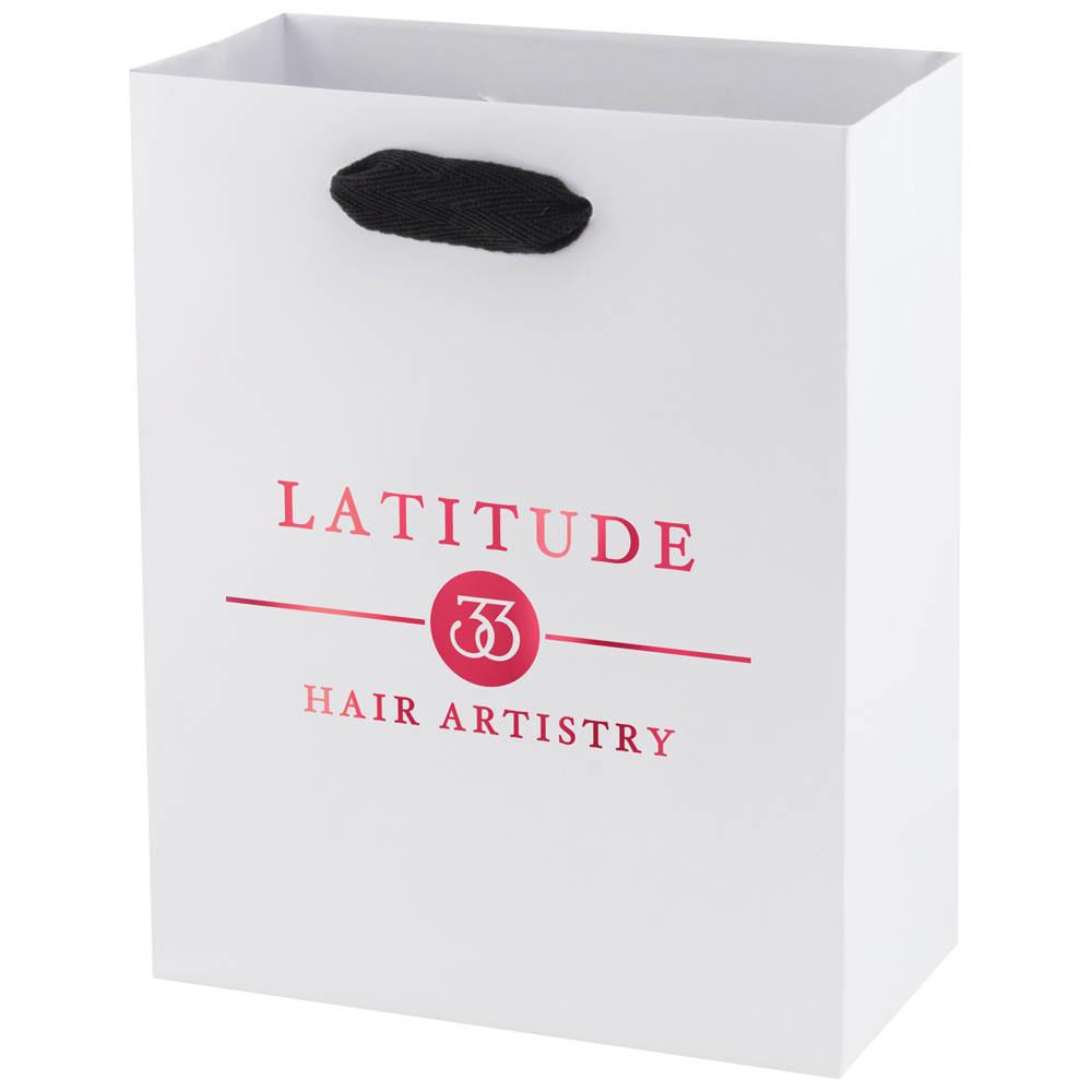 Ribbon Handle White Kraft Eurotote