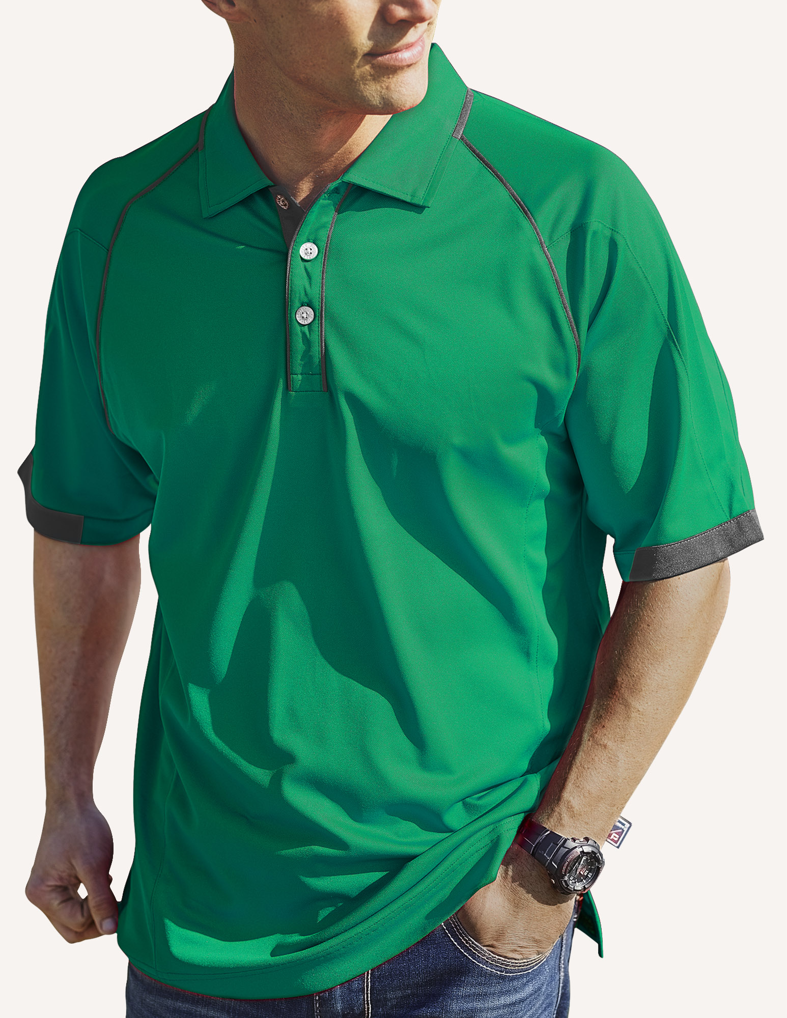 Men's Aloha Hybrid Cooler Polo Shirt 9
