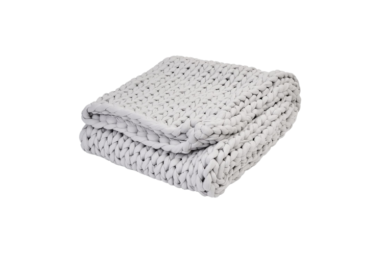 Bearaby Cotton Napper 15lb Weighted Blanket - Moonstone Grey 1