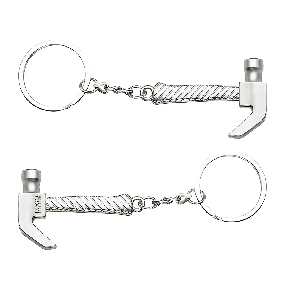 Custom Silver Hammer Keychain 3
