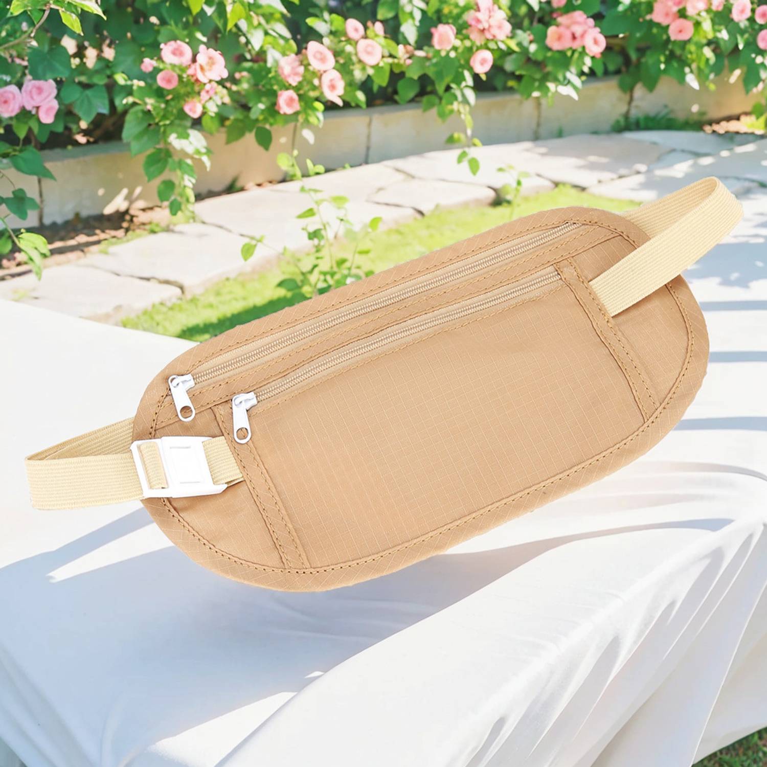 RFID Blocking Anti-Theft Nylon Waist Bag for Travel & Sports 3