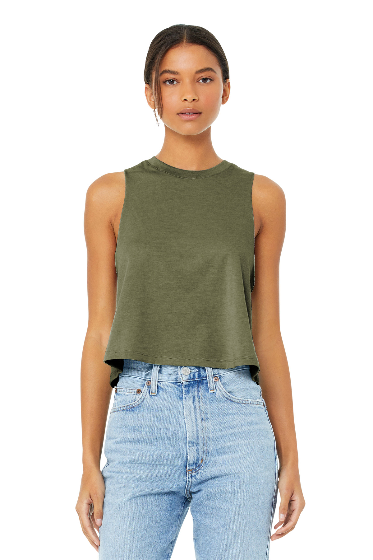 BELLA+CANVAS Women's Racerback Cropped Tank. BC6682 59